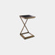 Eichholtz Cross - Side Table In Vintage Brass Finish Black Glass Top