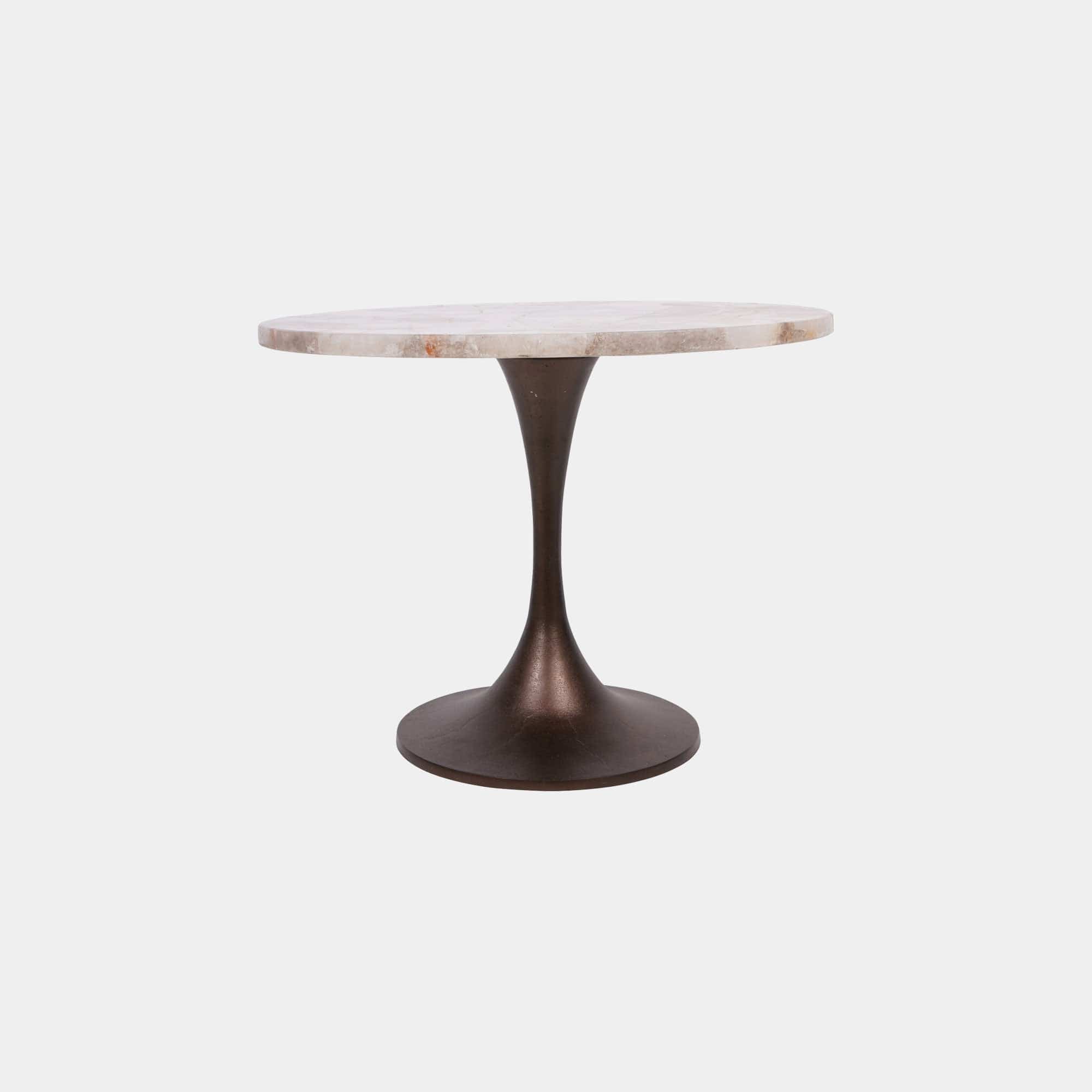 Gemstone - 60cm Side Table In Smokey Quartz Finish