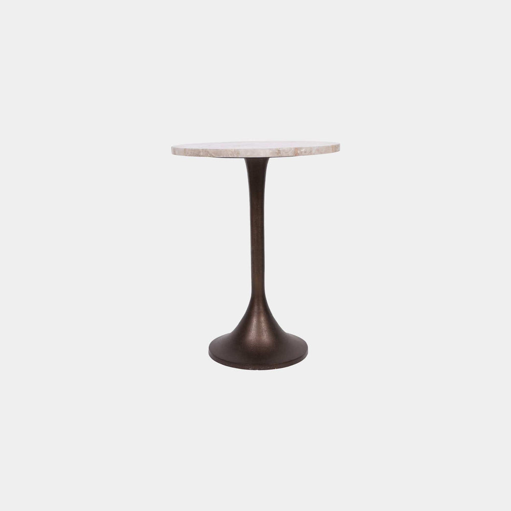 Gemstone - 42cm Side Table In Smokey Quartz Finish