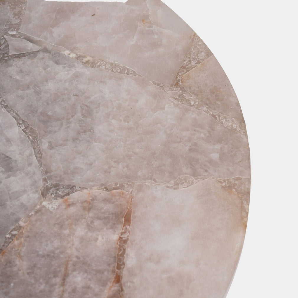 Gemstone - 42cm Side Table In Smokey Quartz Finish