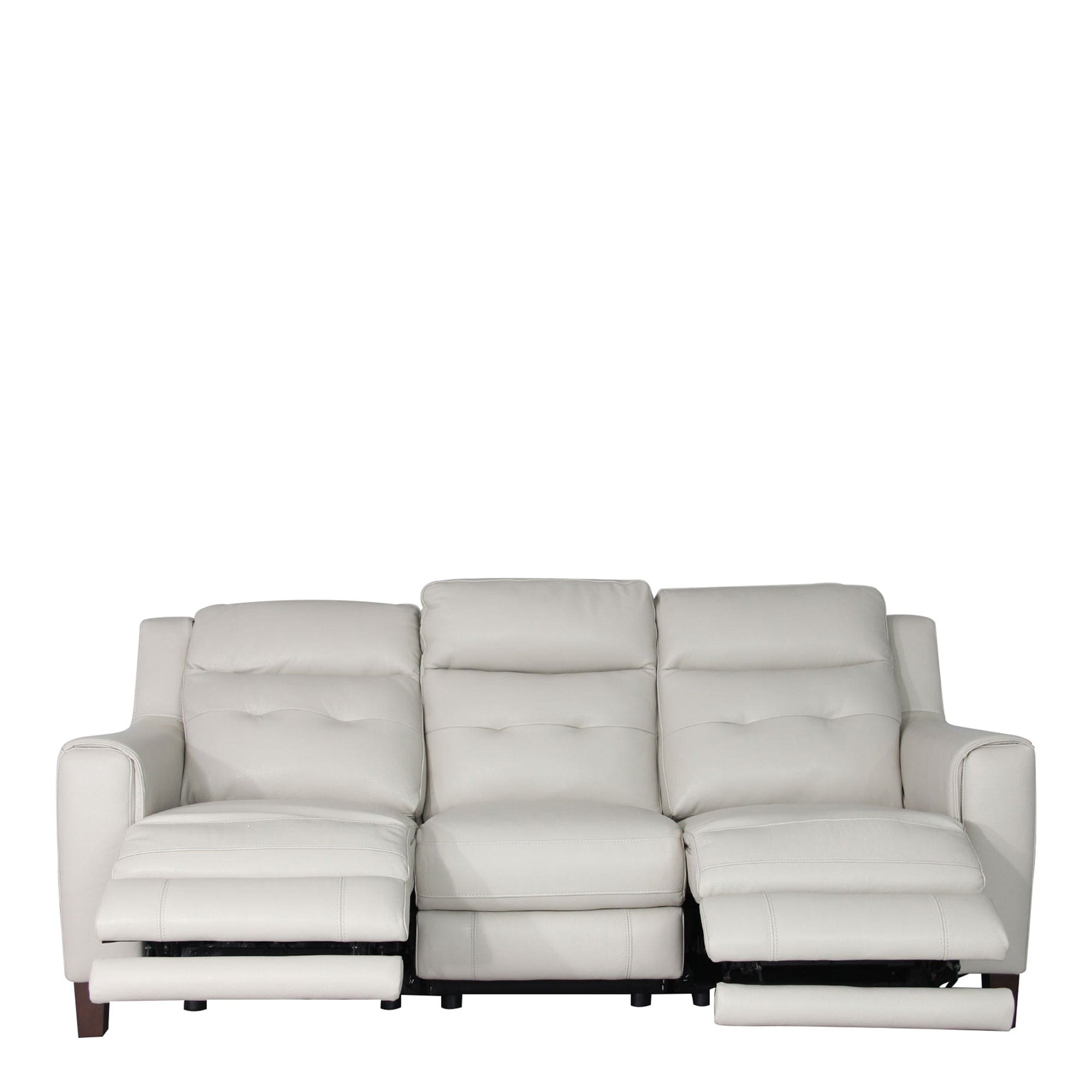 3 Seat Sofa With Power Recliners (New) In Leather Cat 15 H/Split HS5376 Stone