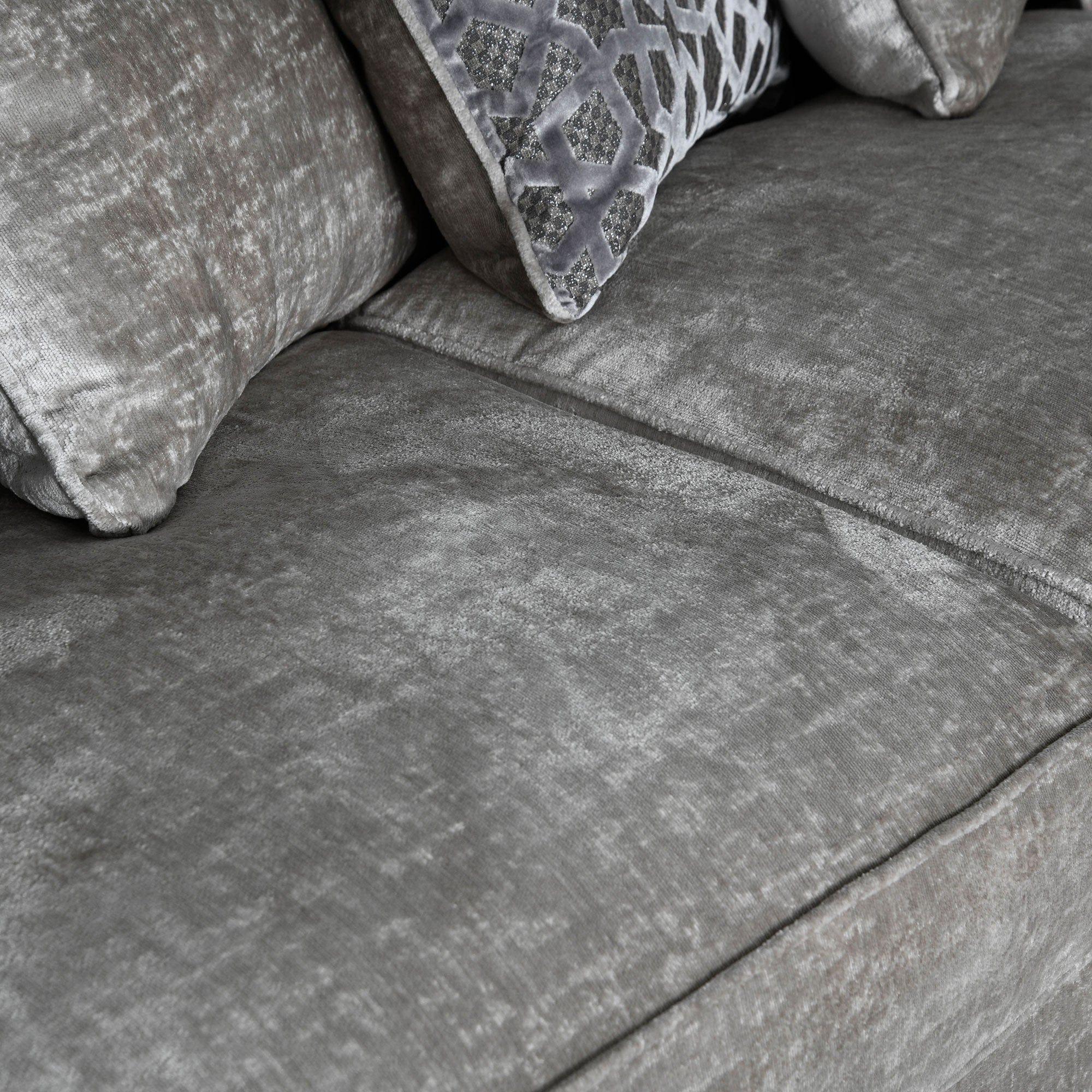 Dallas - RHF Pillow Back Corner Sofa & Footstool, Fabric