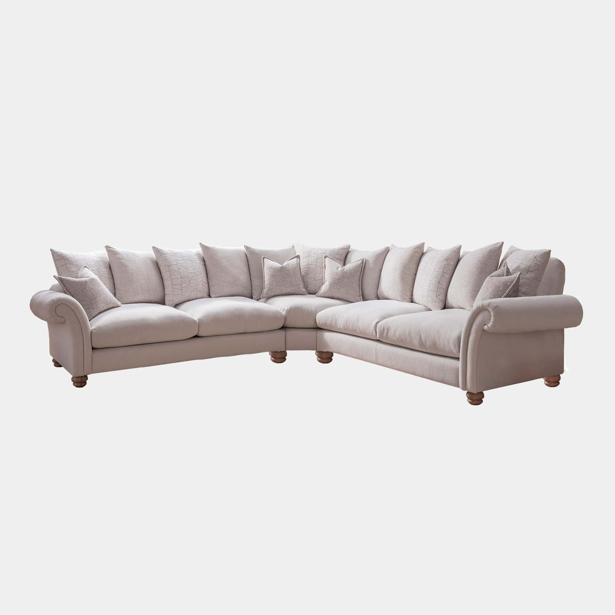 Beverley Hills - Extra Large Pillow Back Corner Group With Fibre Interior In Fabric Grade B