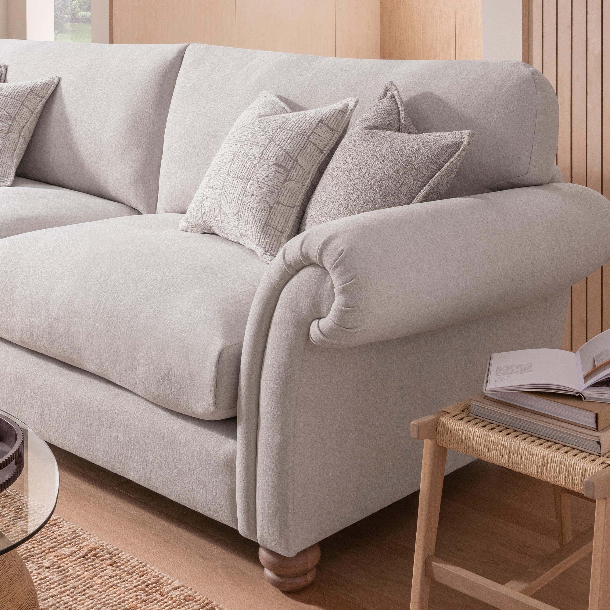 Beverley Hills - Medium Standard Back Sofa With Fibre Interior In Fabric Grade B