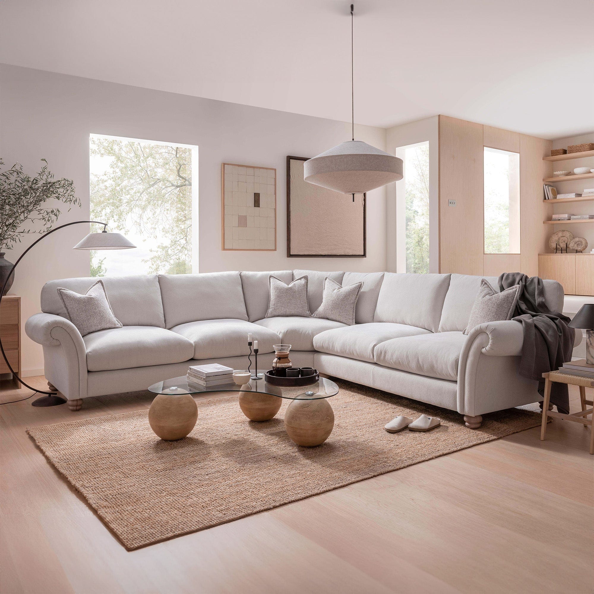 Beverley Hills - Extra Large Standard Back Corner Group With Fibre Interior In Fabric Grade B