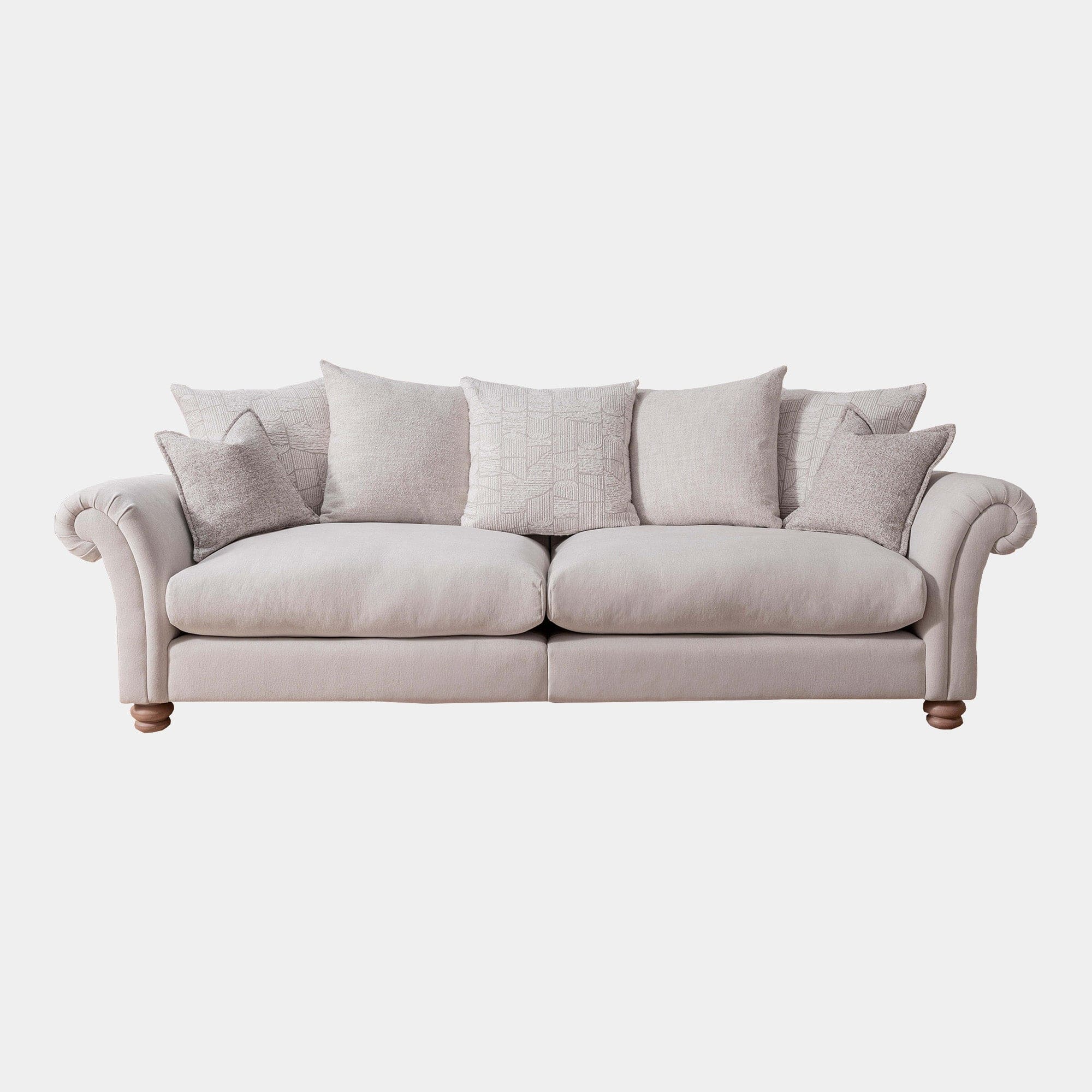 Beverley Hills - Extra Large Pillow Back (Split) Sofa With Fibre Interior In Fabric Grade B