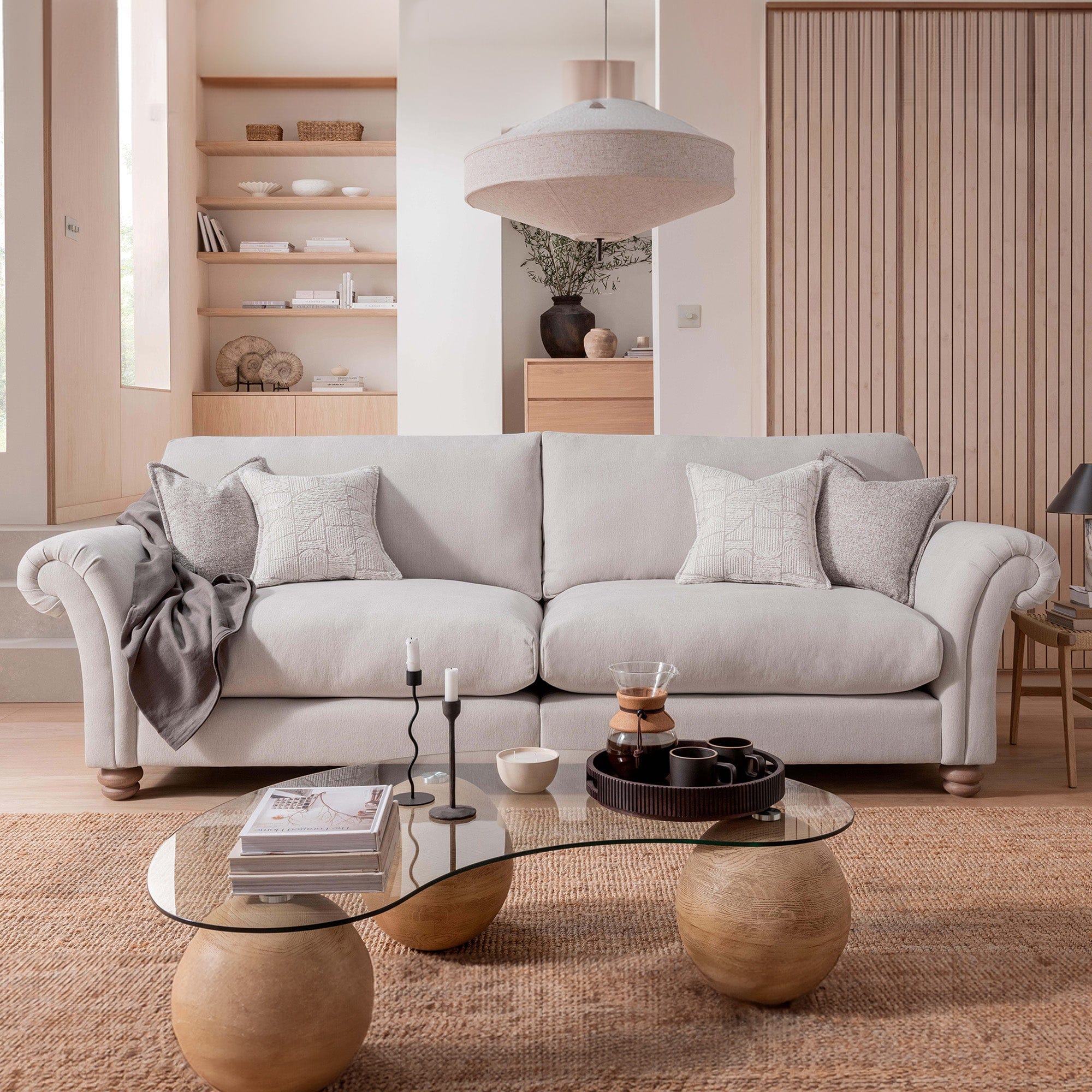 Beverley Hills - Extra Large Standard Back (Split) Sofa With Fibre Interior In Fabric Grade B