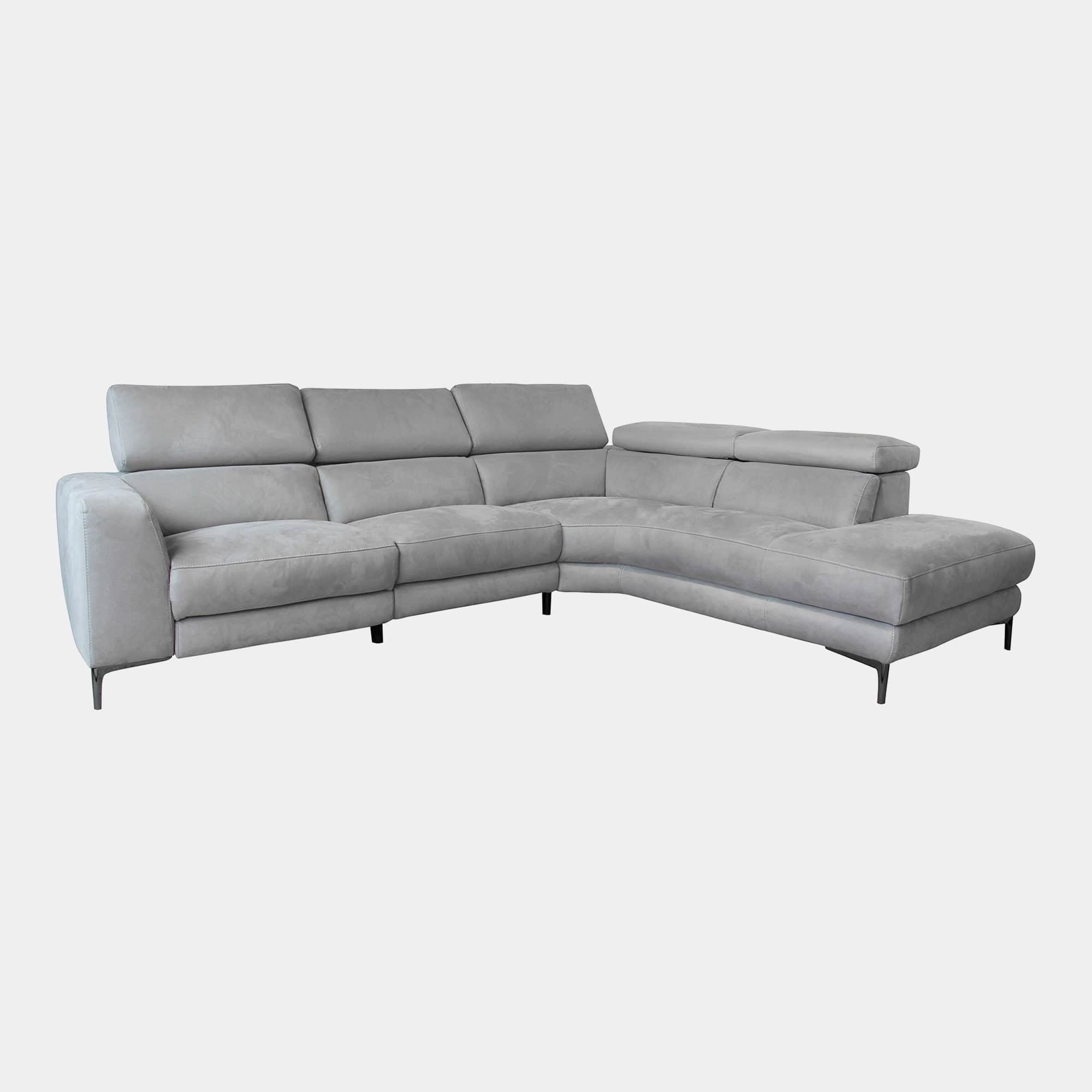 Bella - Corner Recliner Sofa With USB Function, Fabric BLJ-22 Dove Grey