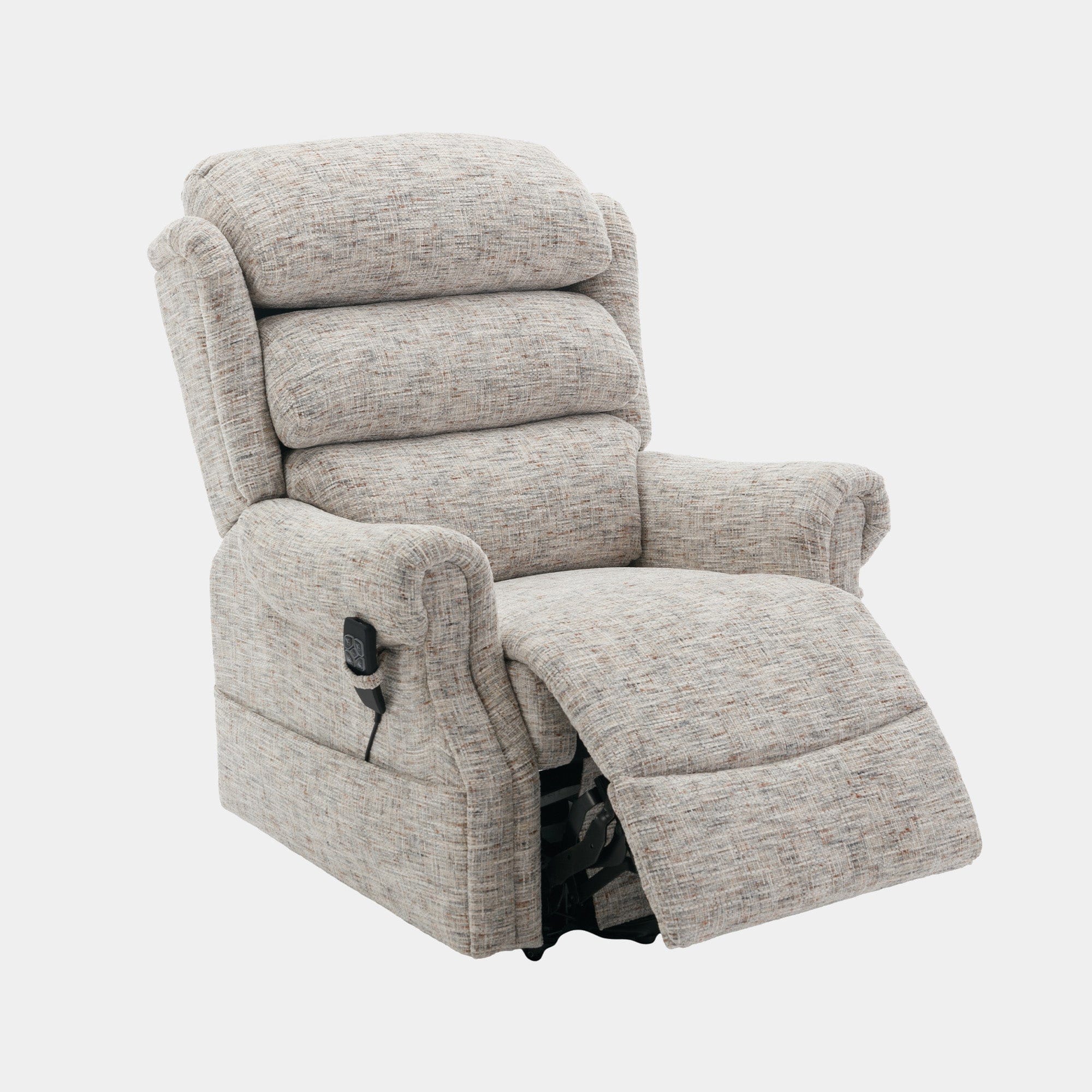 Bude - Dual Motor Rise & Recline Chair In Fabric Frost