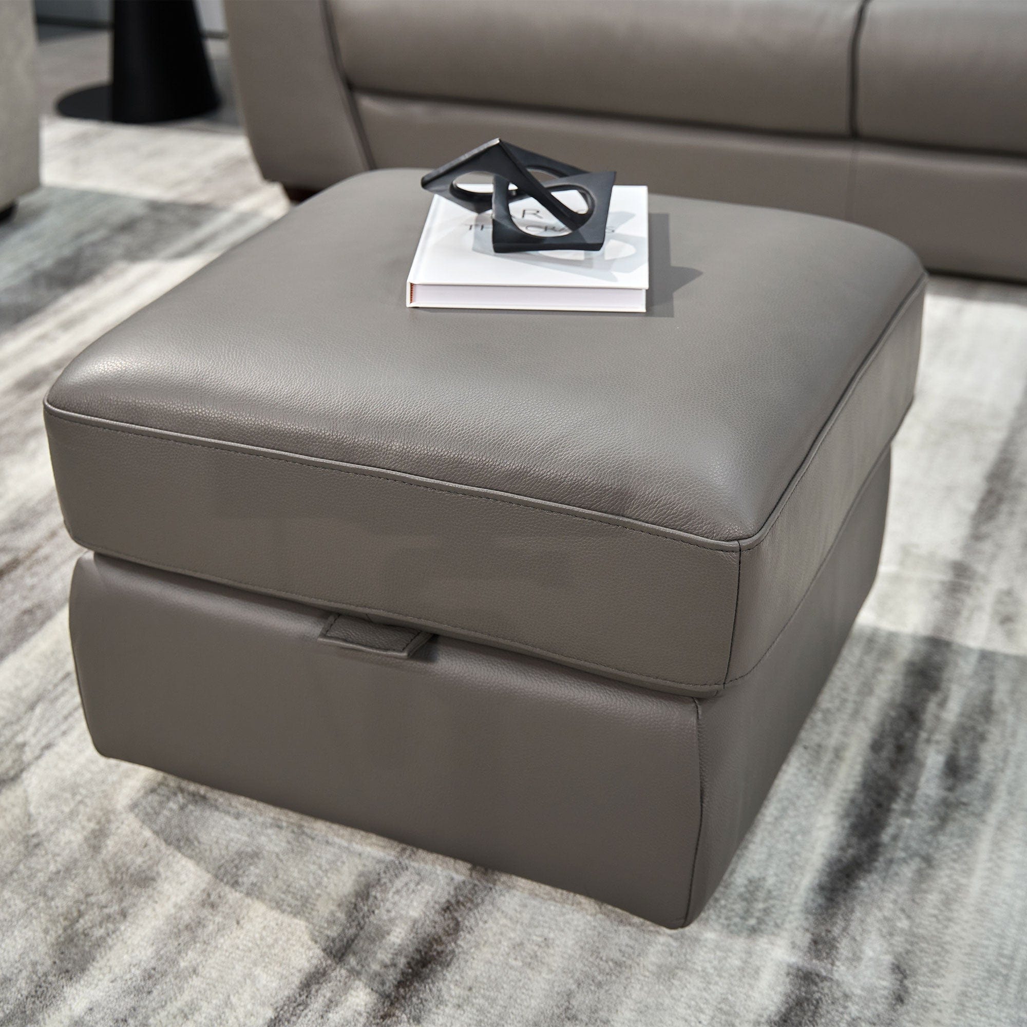 Criterion - Storage Footstool In Leather