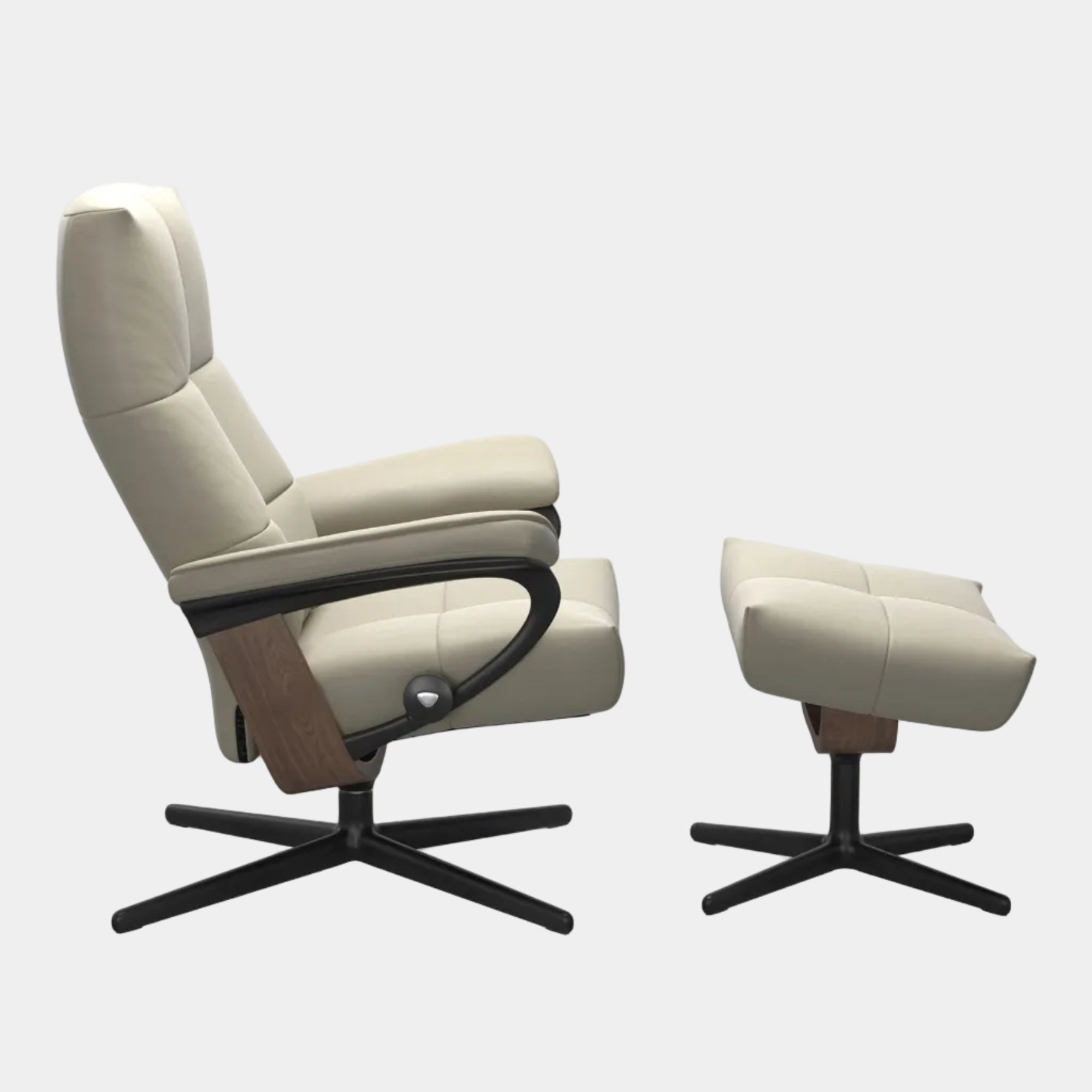 Stressless David - Chair & Footstool With Cross Base, Leather