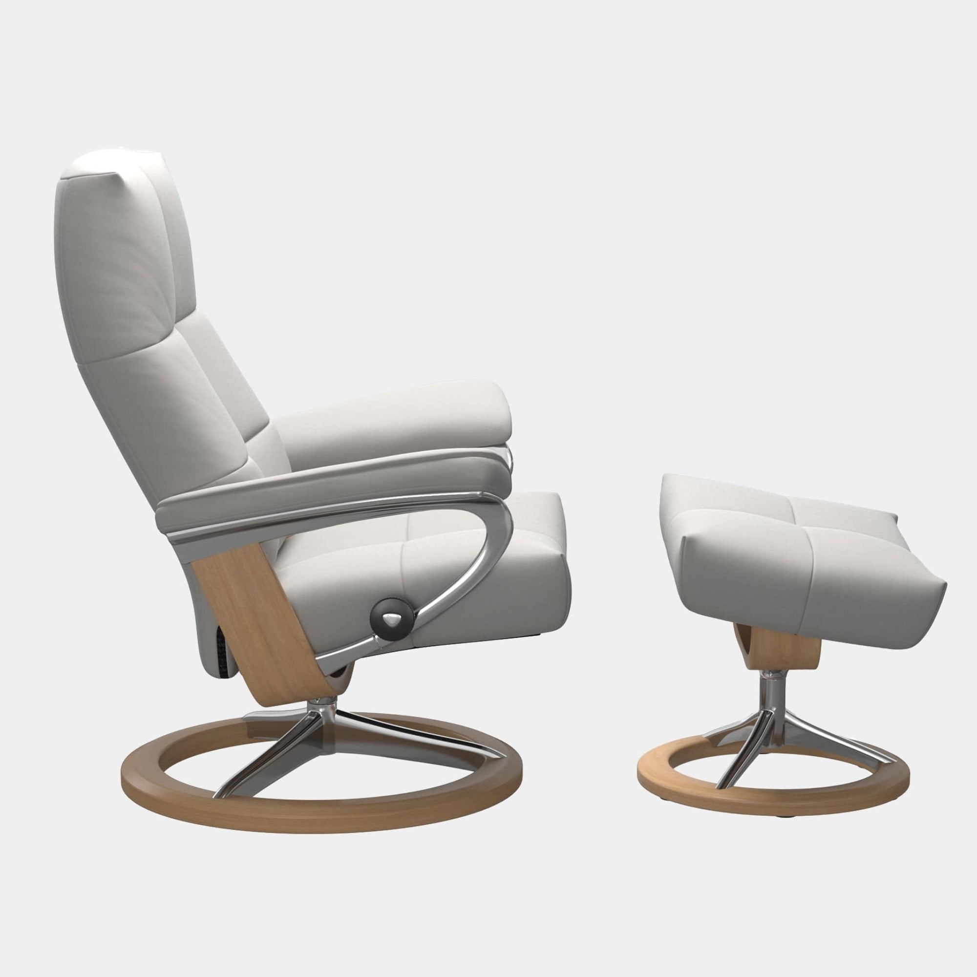 Stressless David - Chair & Footstool With Signature Base, Batick Leather