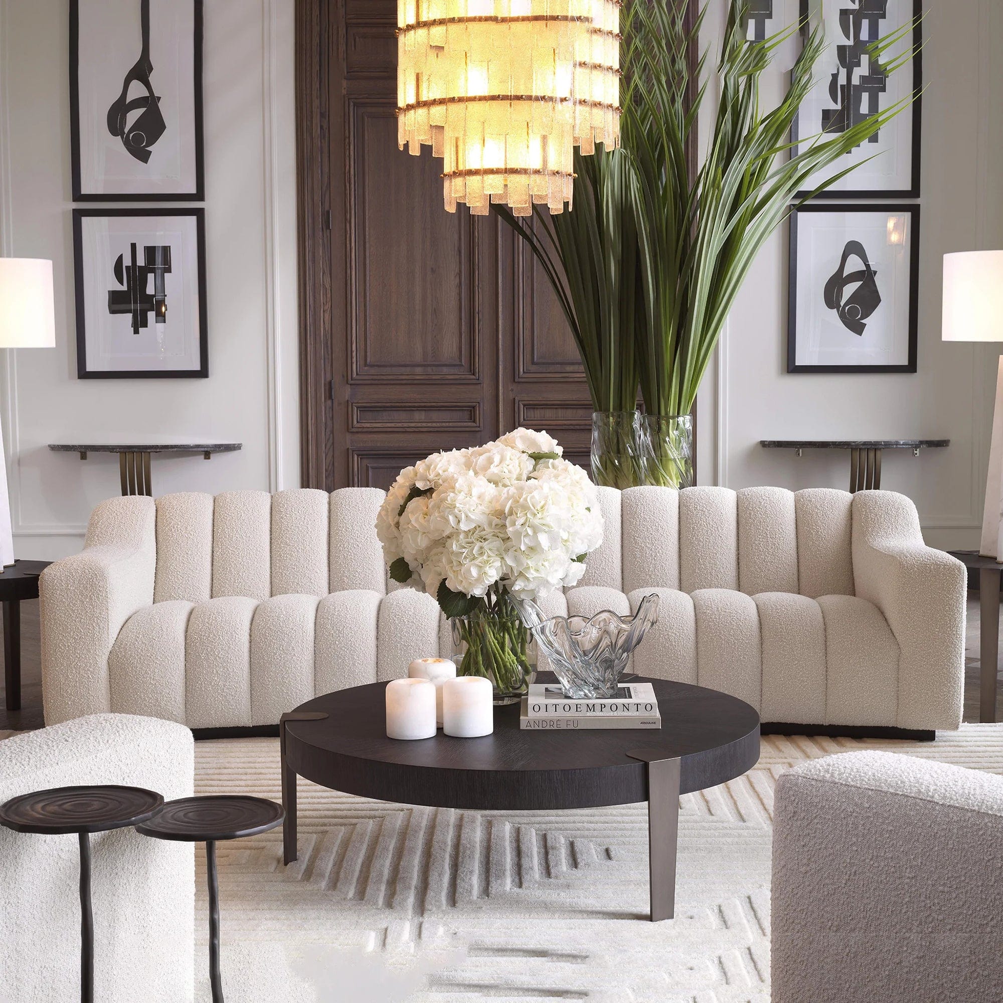 Eichholtz Kelly - Large Sofa In Fabric Boucle Cream