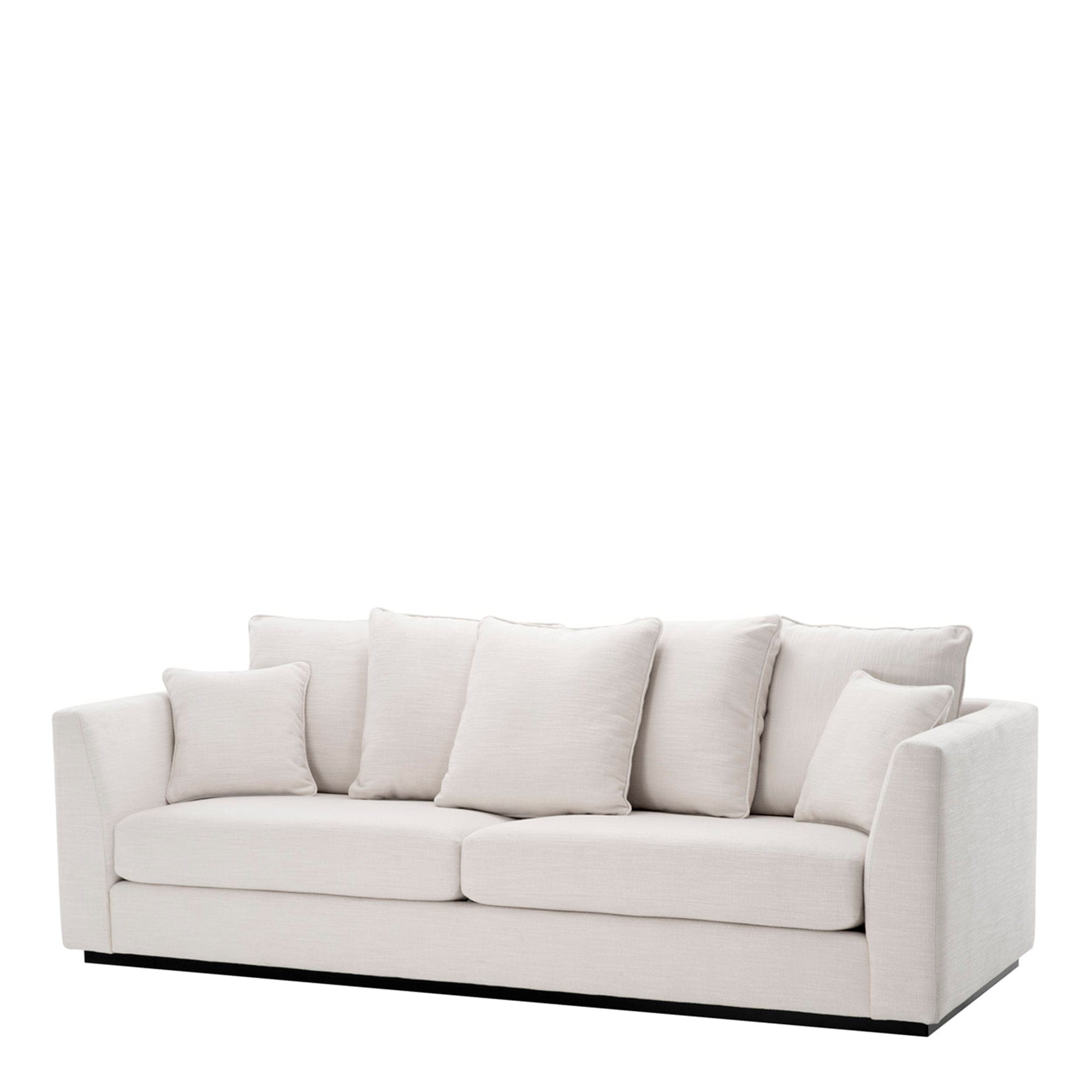 Sofa In Avalon White With Black Frame