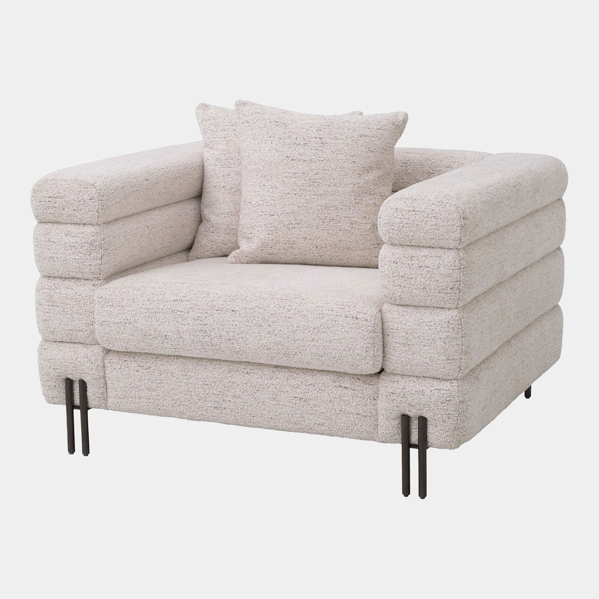 Chair In Fabric Boucle Cream