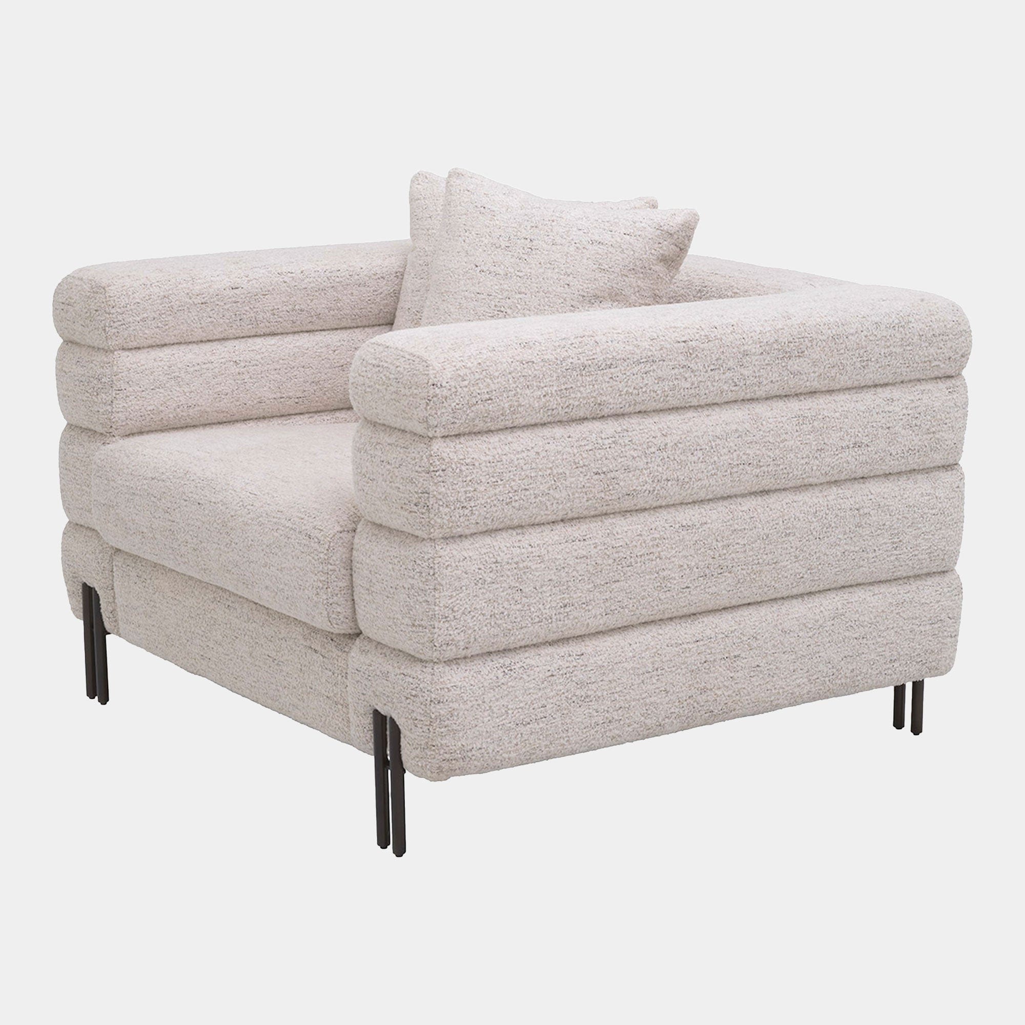 Chair In Fabric Boucle Cream