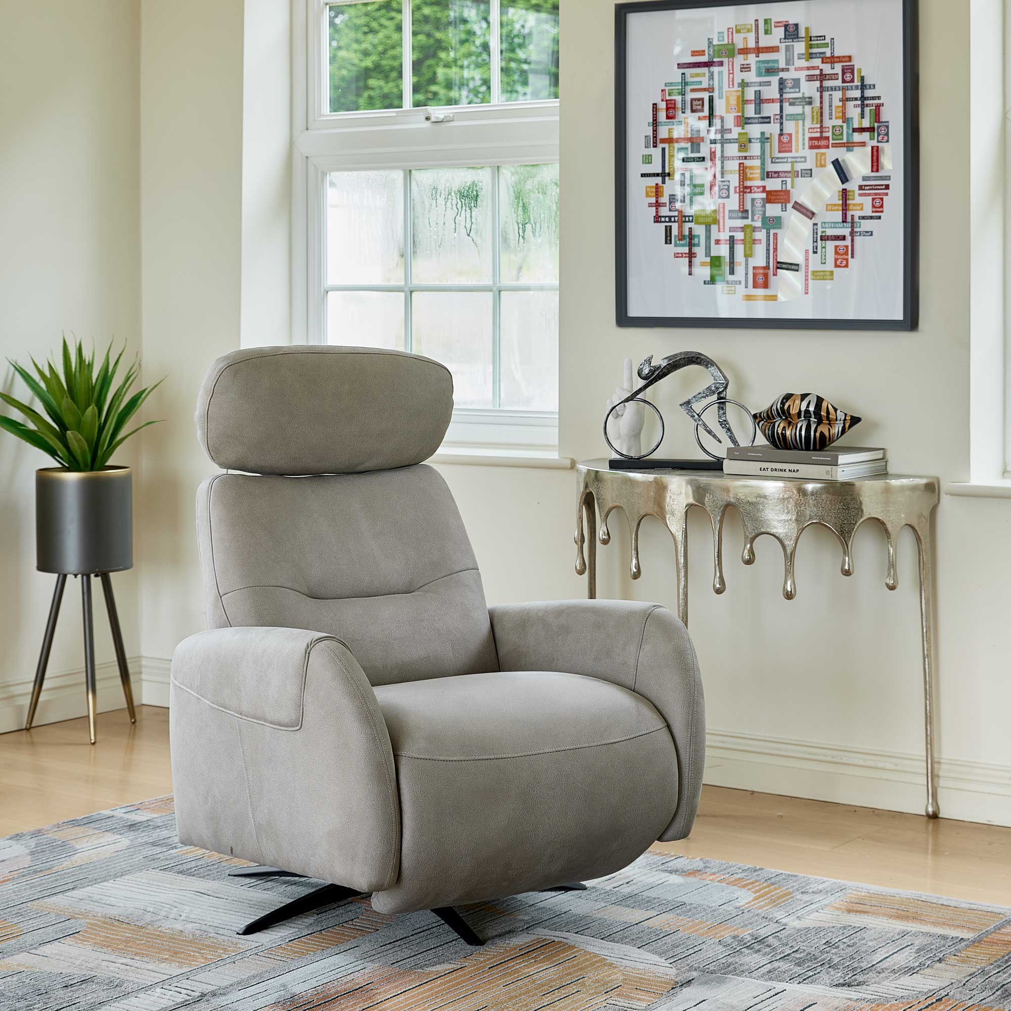 Freyja - Push Back Accent Chair, Fabric