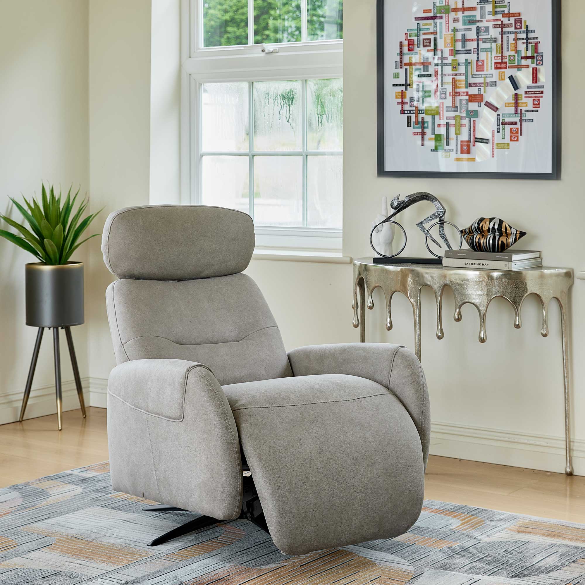 Freyja - Push Back Accent Chair, Fabric