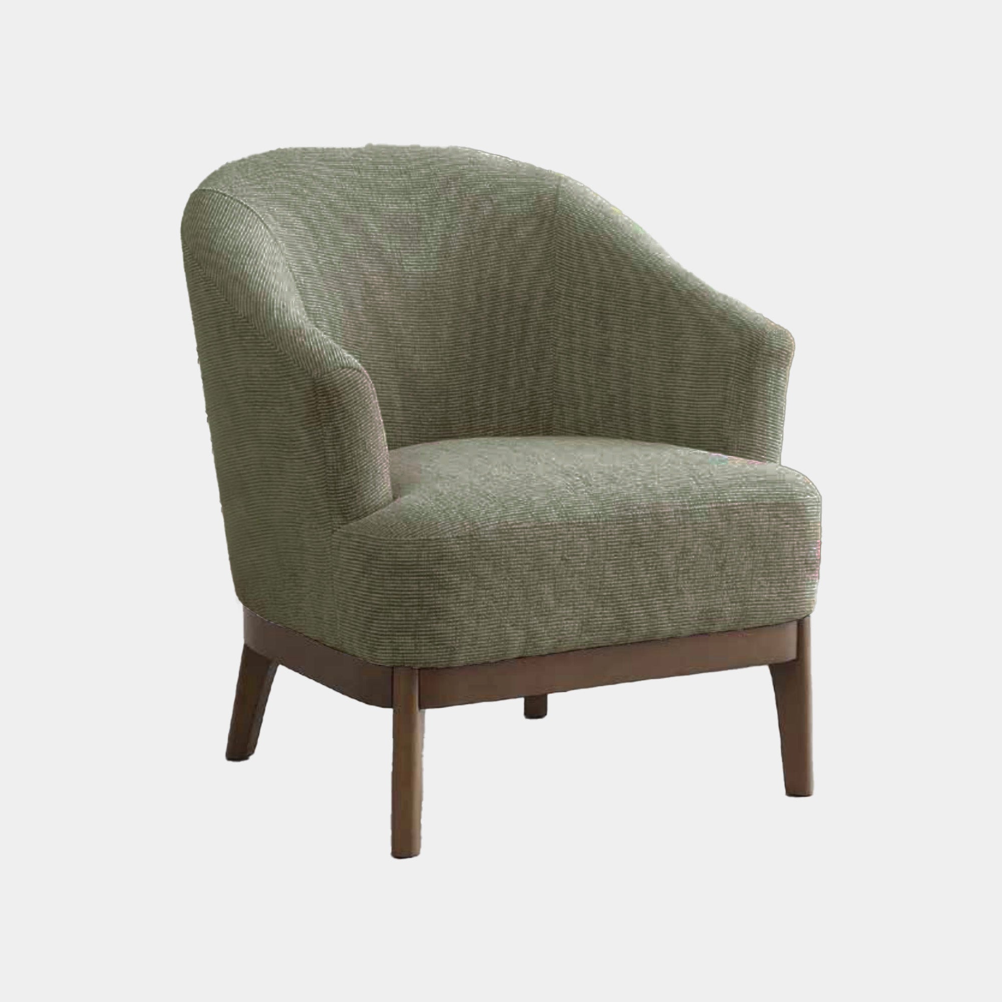 Jess - Tub Chair In Fabric Distressed Olive Chenille