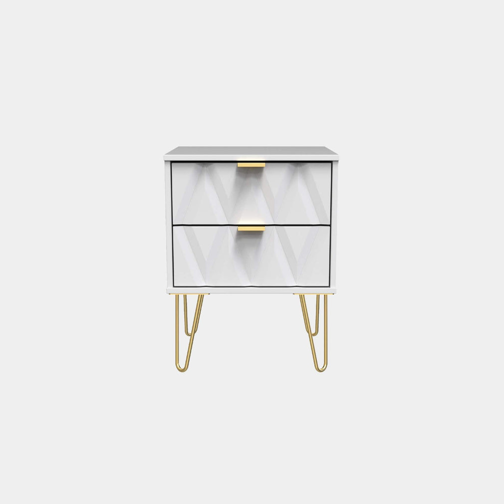 2 Drawer Bedside MM/MM Mushroom Front + Base
