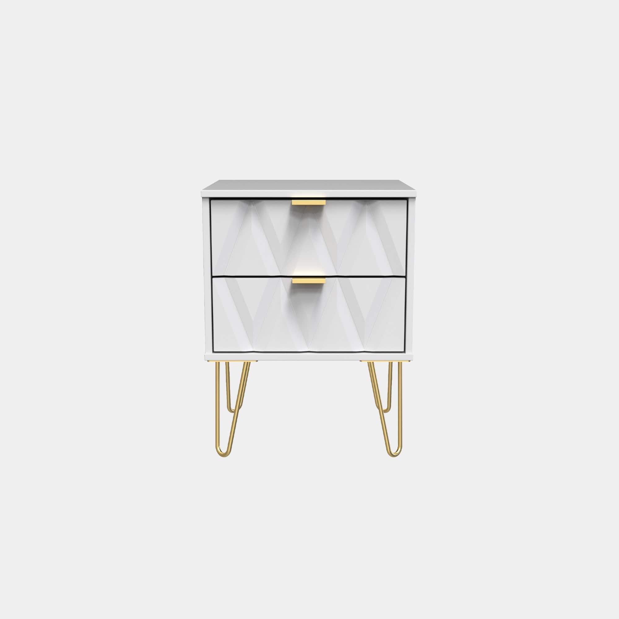 2 Drawer Bedside MM/MM Mushroom Front + Base