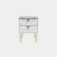 2 Drawer Bedside MM/MM Mushroom Front + Base