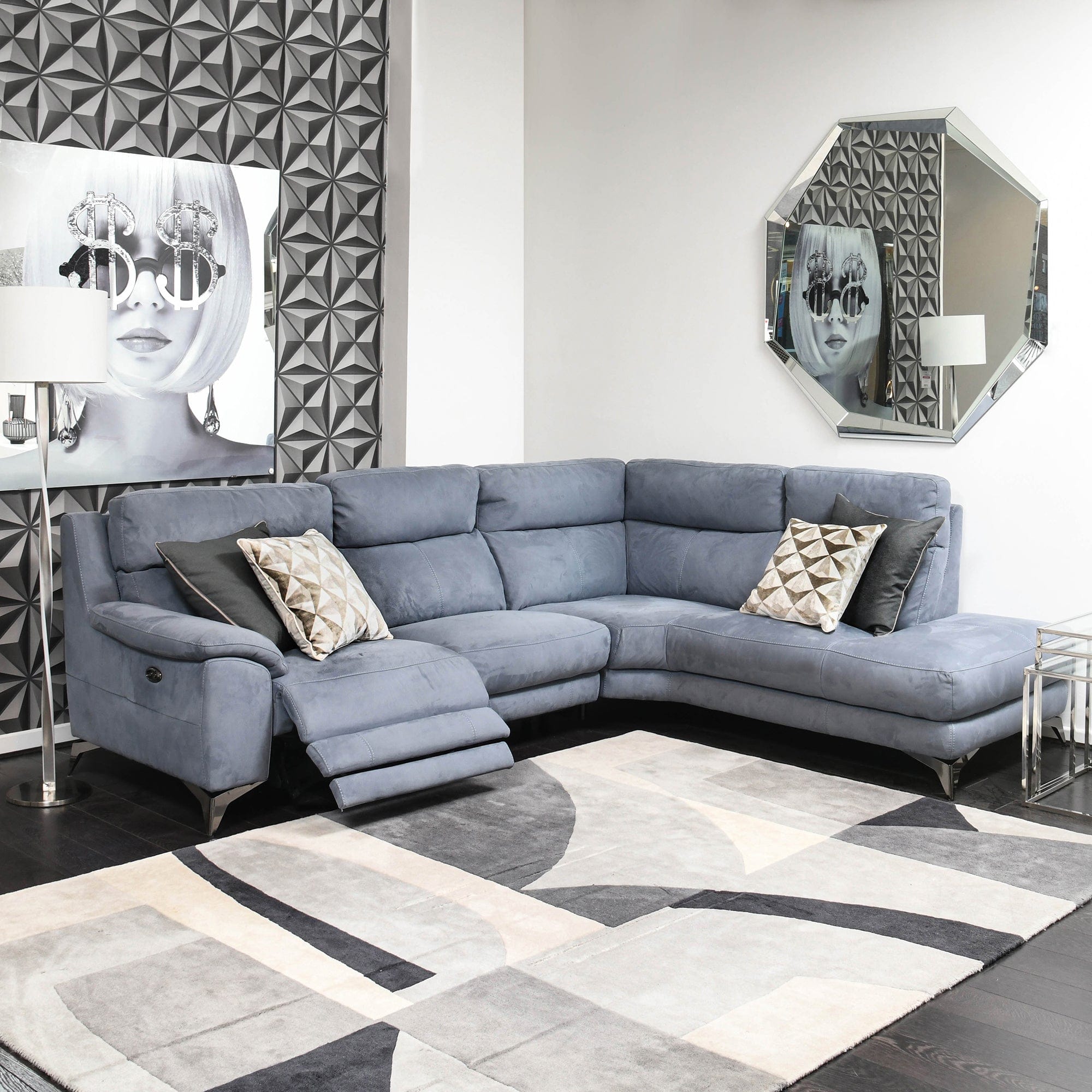 Miura - RHF Power Recliner Corner Sofa, Fabric