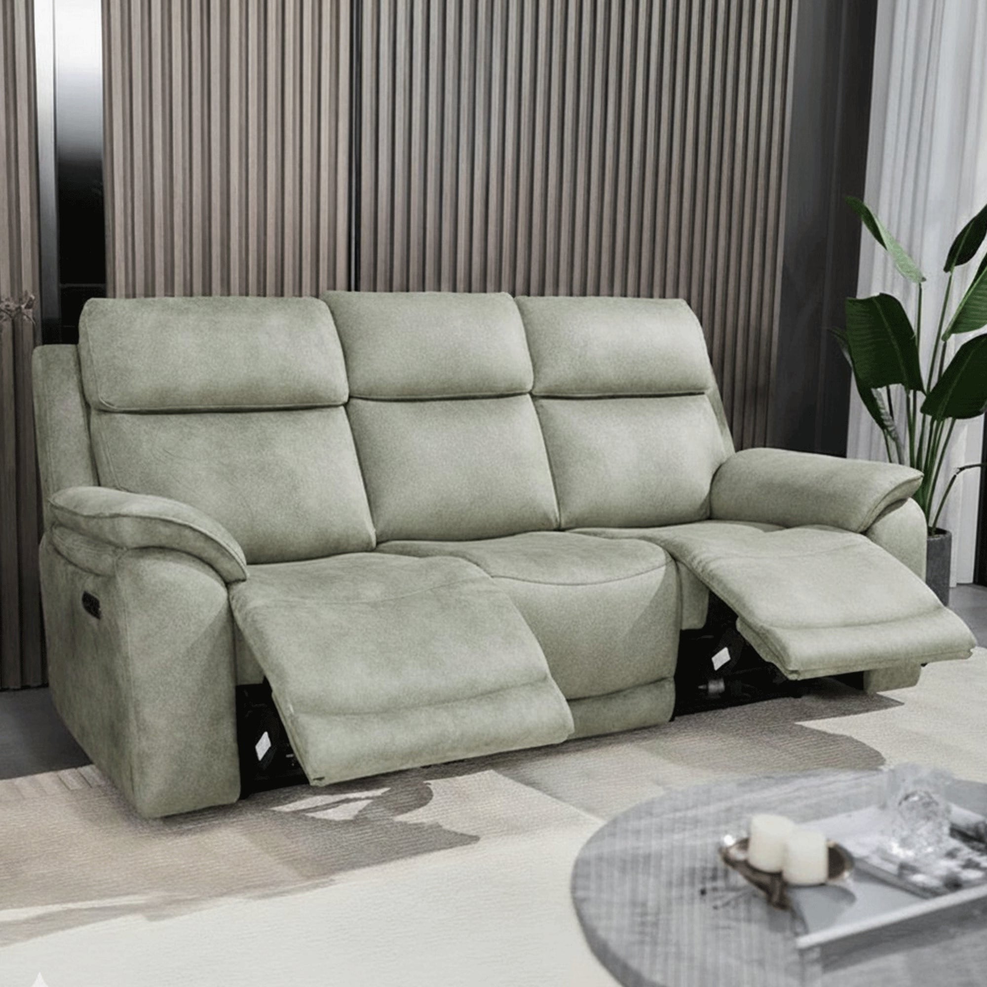Novello - 3 Seat Power Recliner Sofa, Fabric