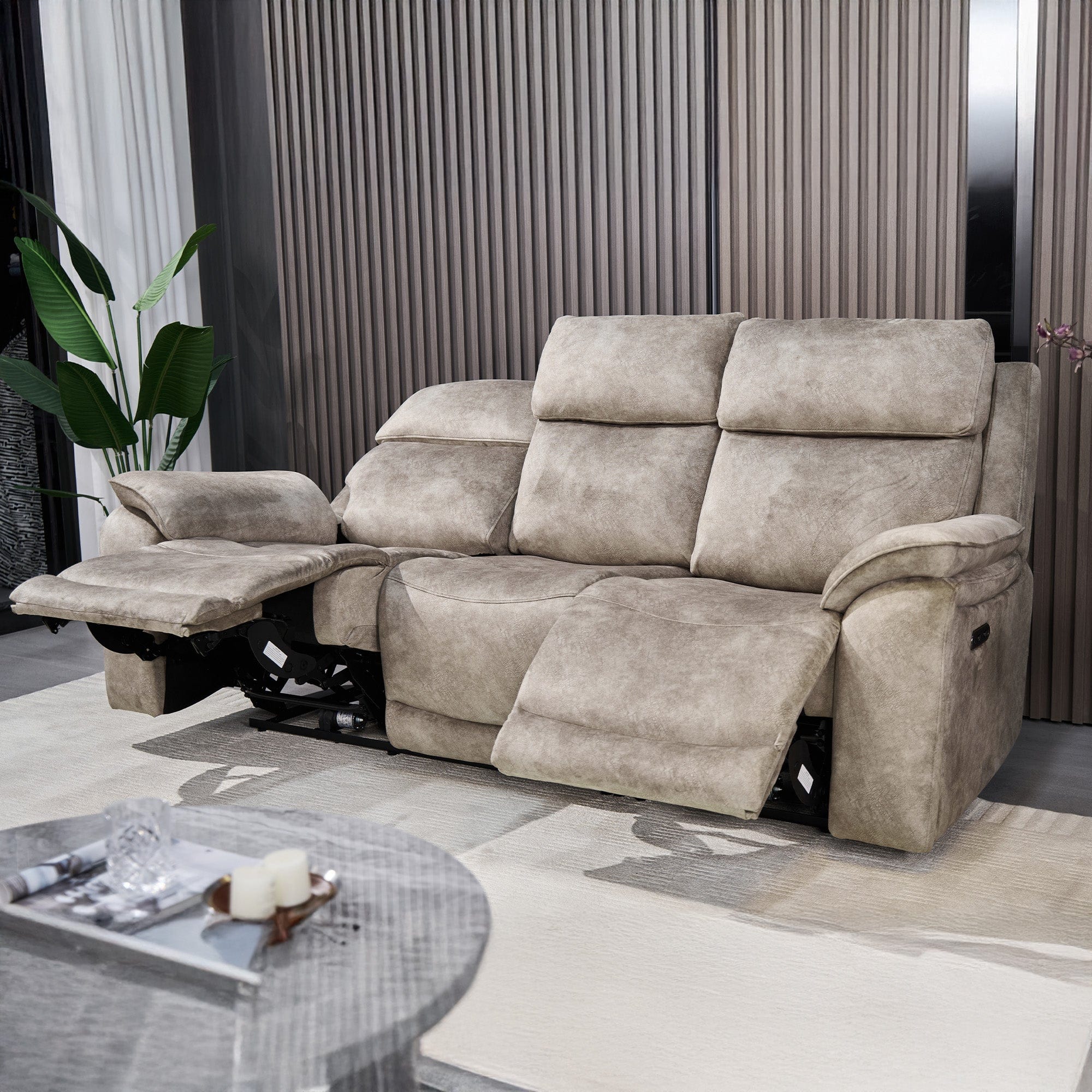 Novella - 3 Seat Sofa With Power Recliner In Fabric Grade F6
