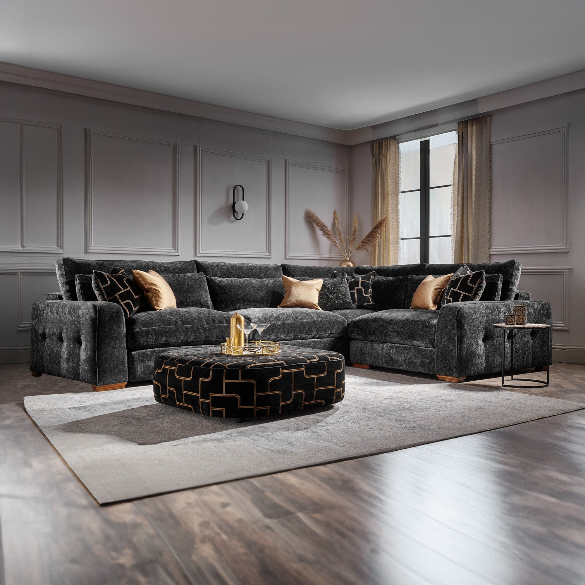 Oberon - RHF Corner Group Sofa, Fabric