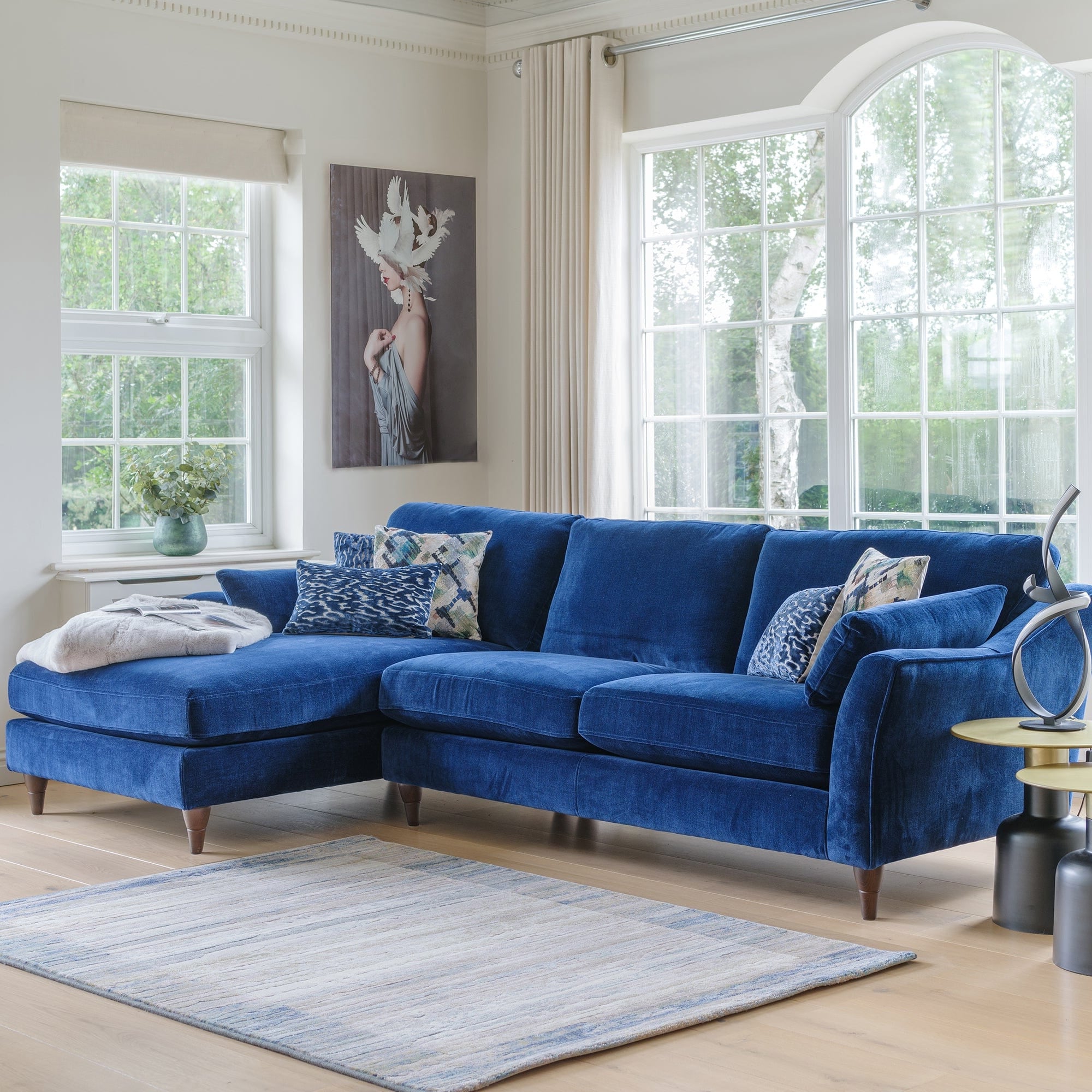 Oscar - Medium LHF Chaise Sofa, Fabric