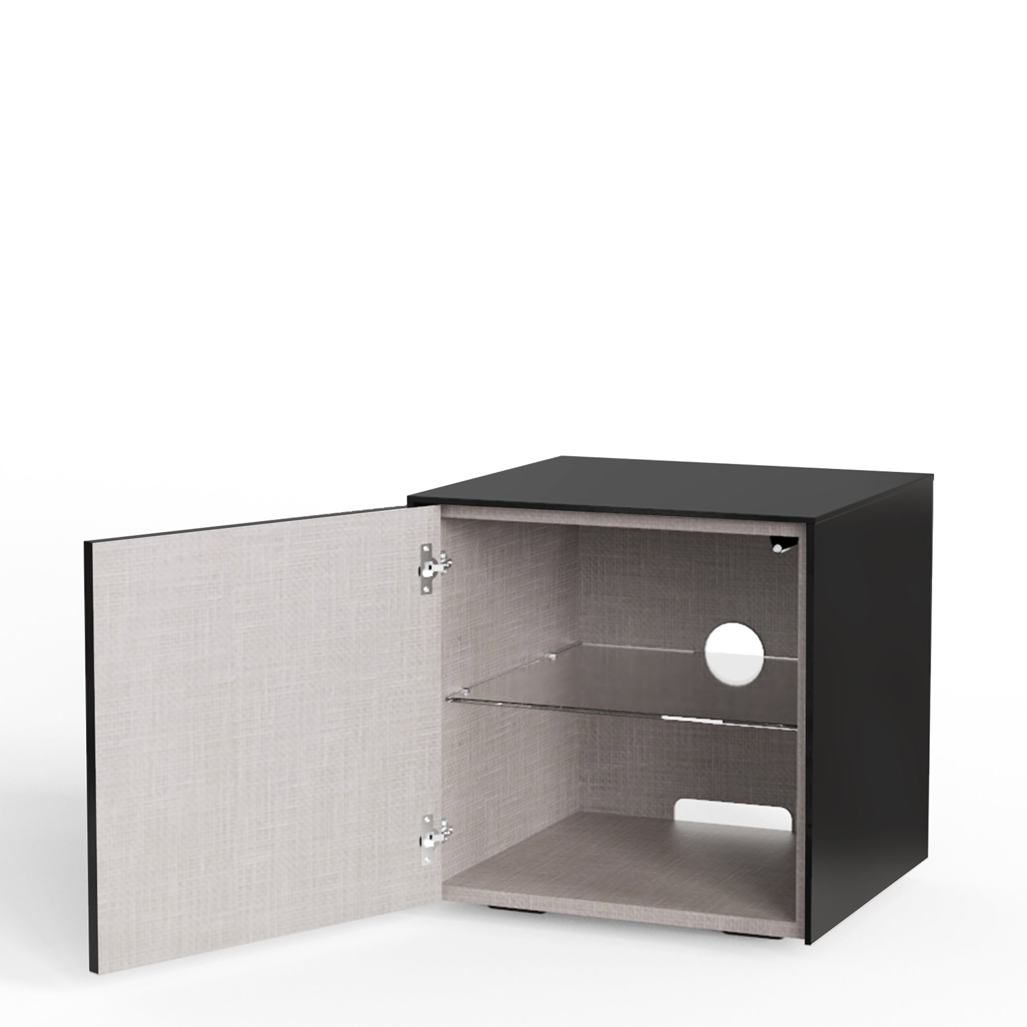 Lamp Table In Black Gloss (Warehouse Assembly With Premier Delivery)