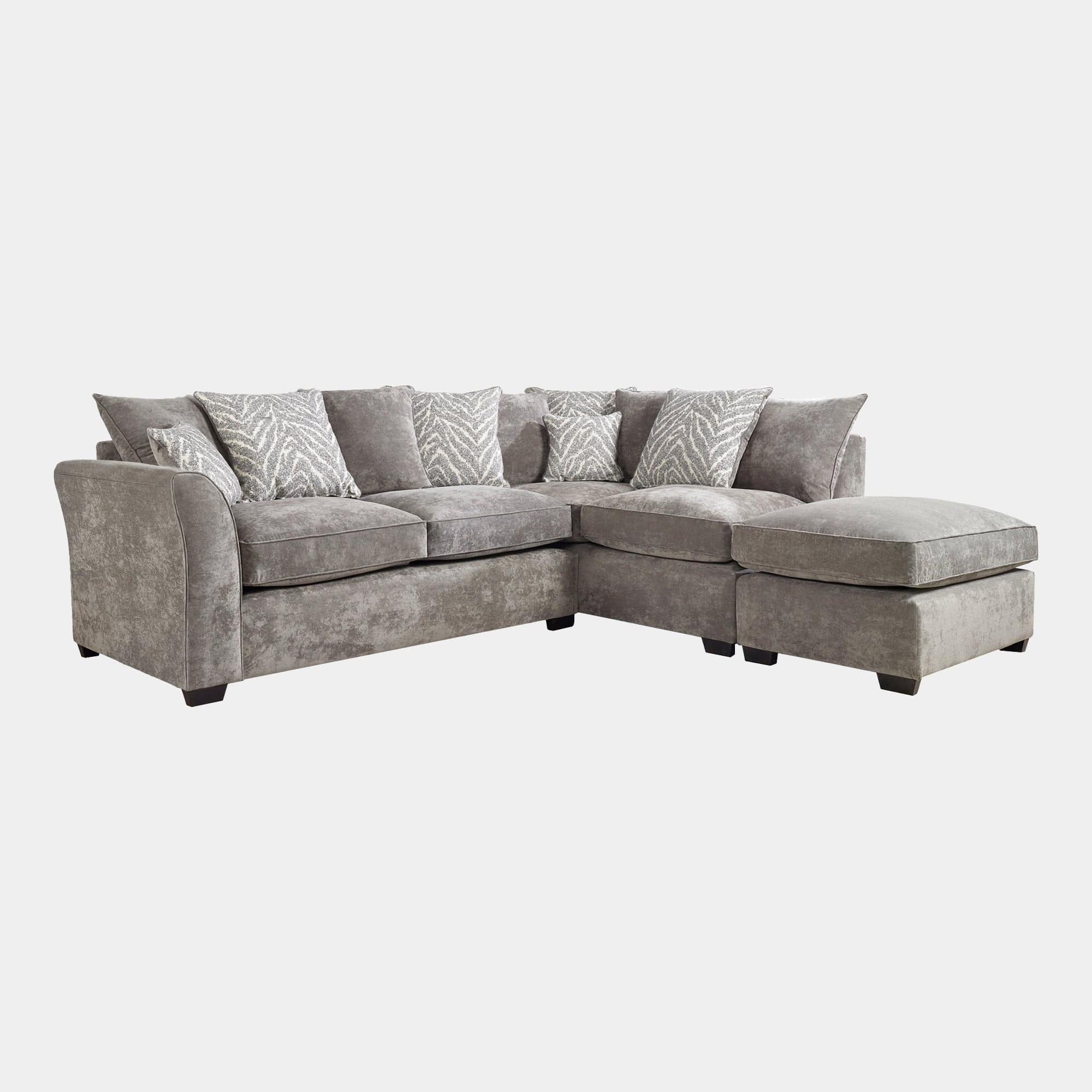 Southbourne - RHF Pillow Back Corner Sofa & Footstool, Fabric