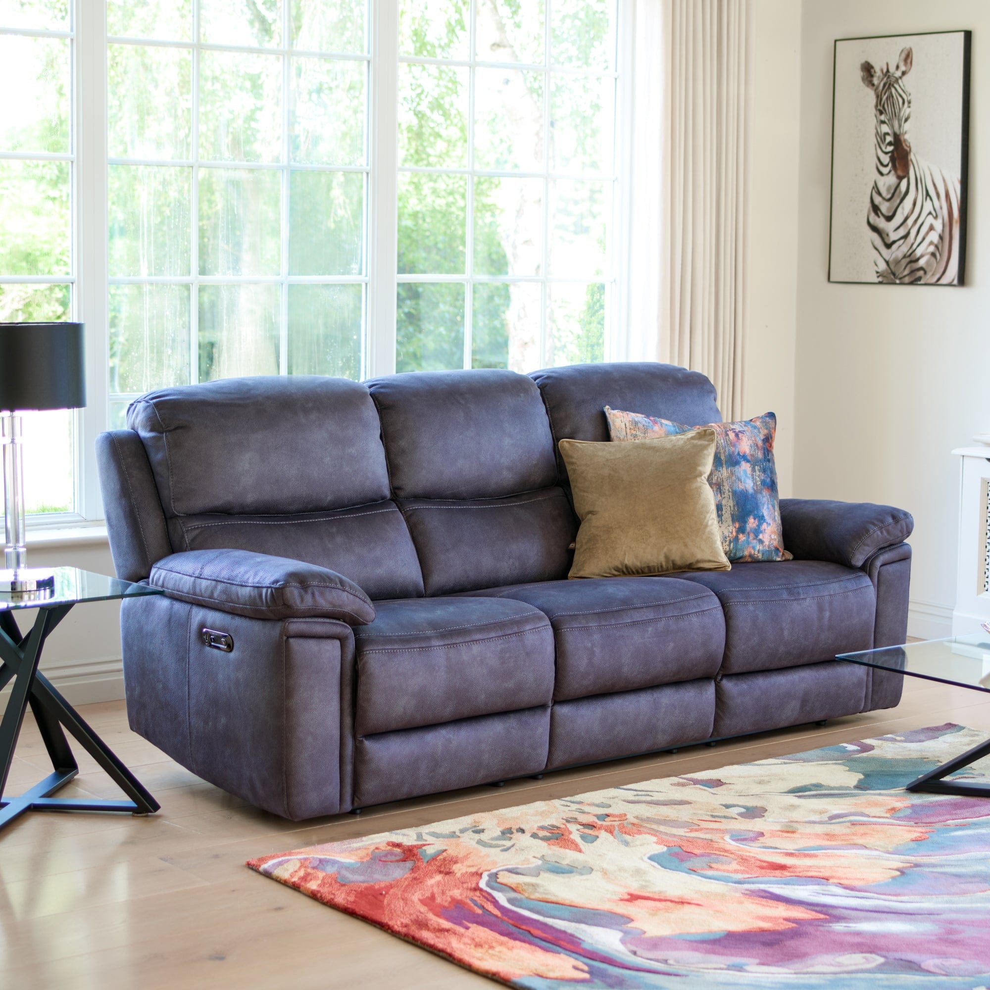 Tampa - 3 Seat Power Recliner Sofa, Fabric