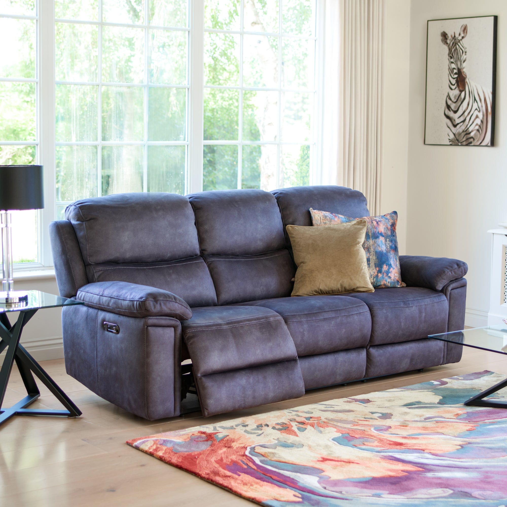 Tampa - 3 Seat Power Recliner Sofa, Fabric