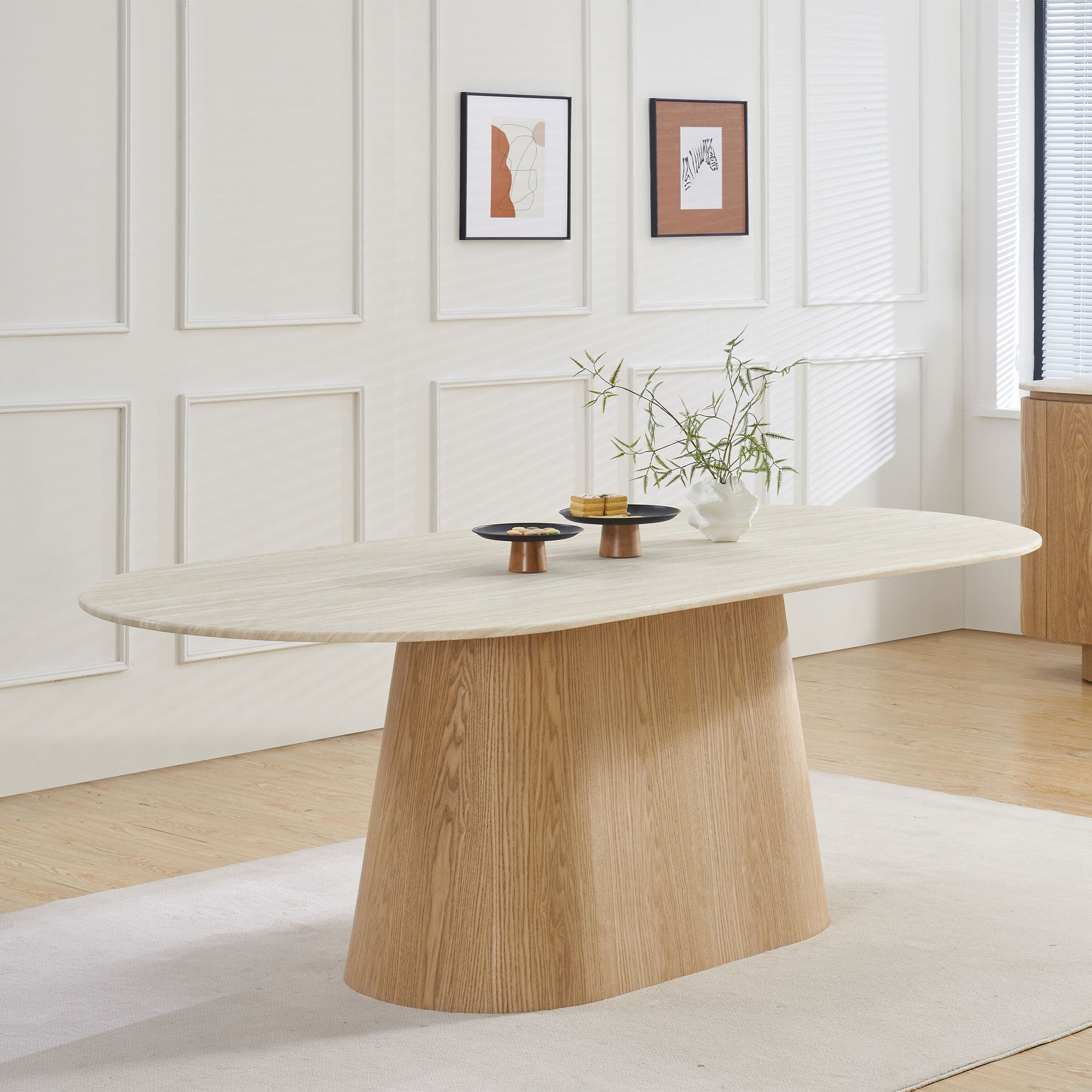 Novara - Marble Effect Dining Table