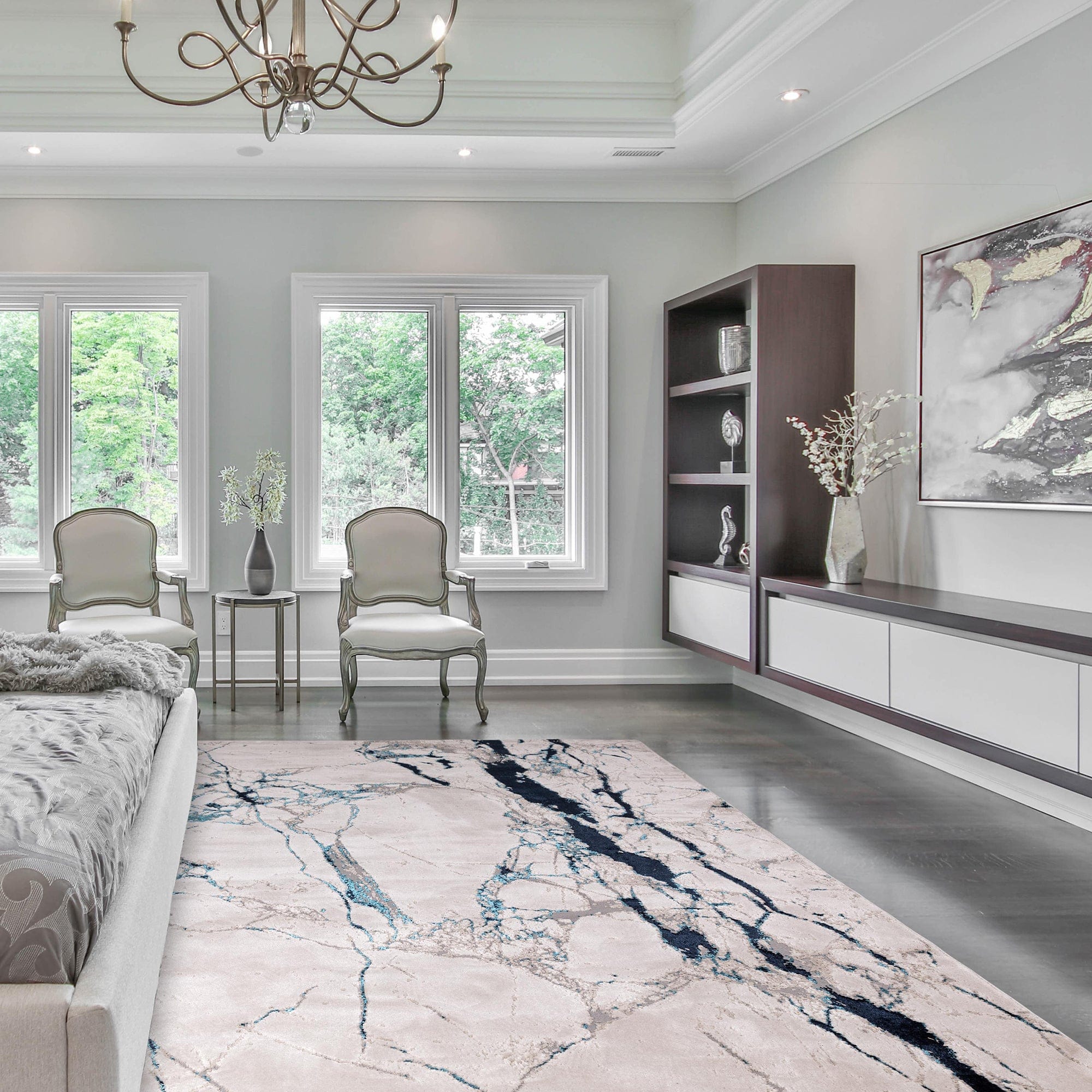 Aurora Quake - Abstract Rug