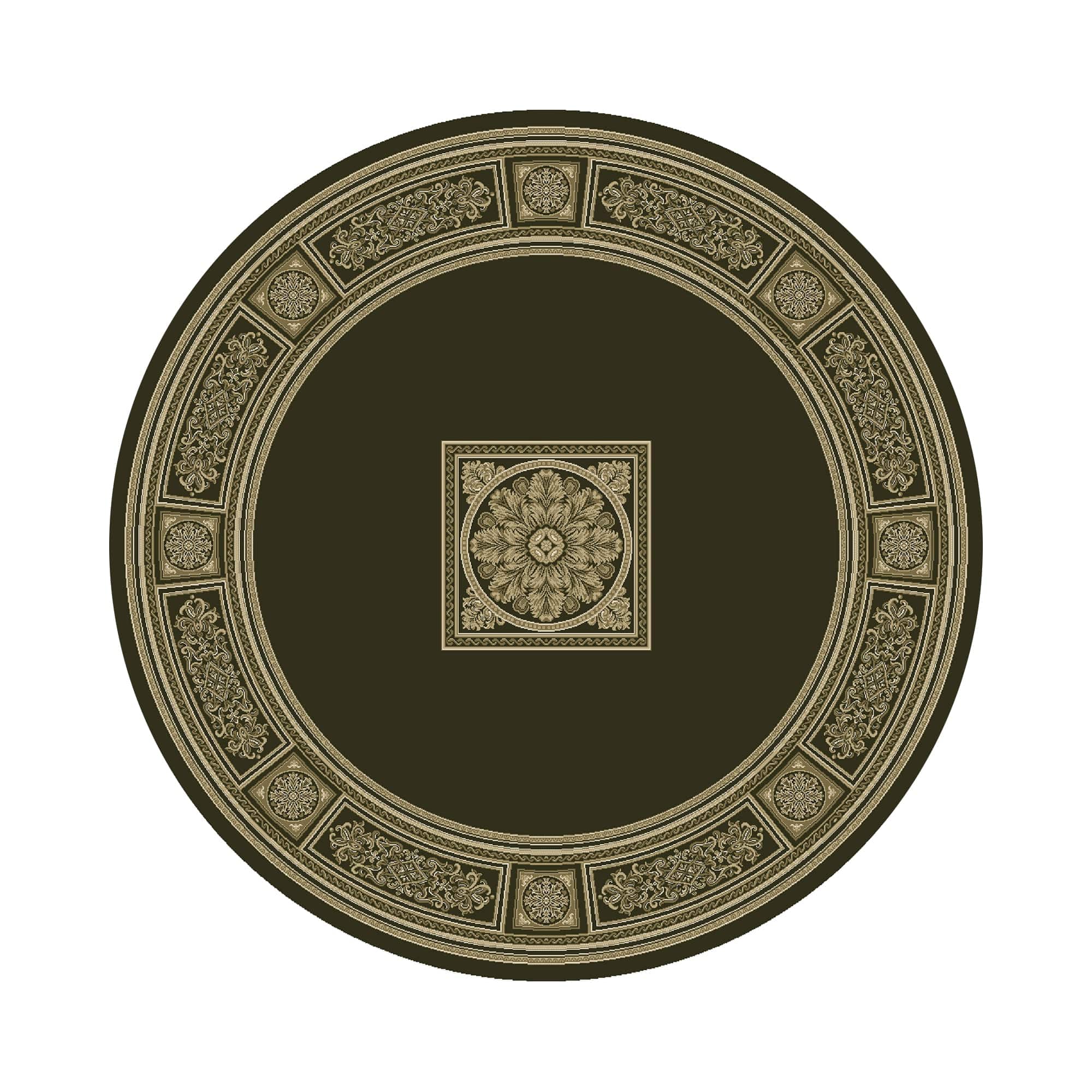 Da Vinci Rug Black/Cream 057-0801-3233 160cm Circle