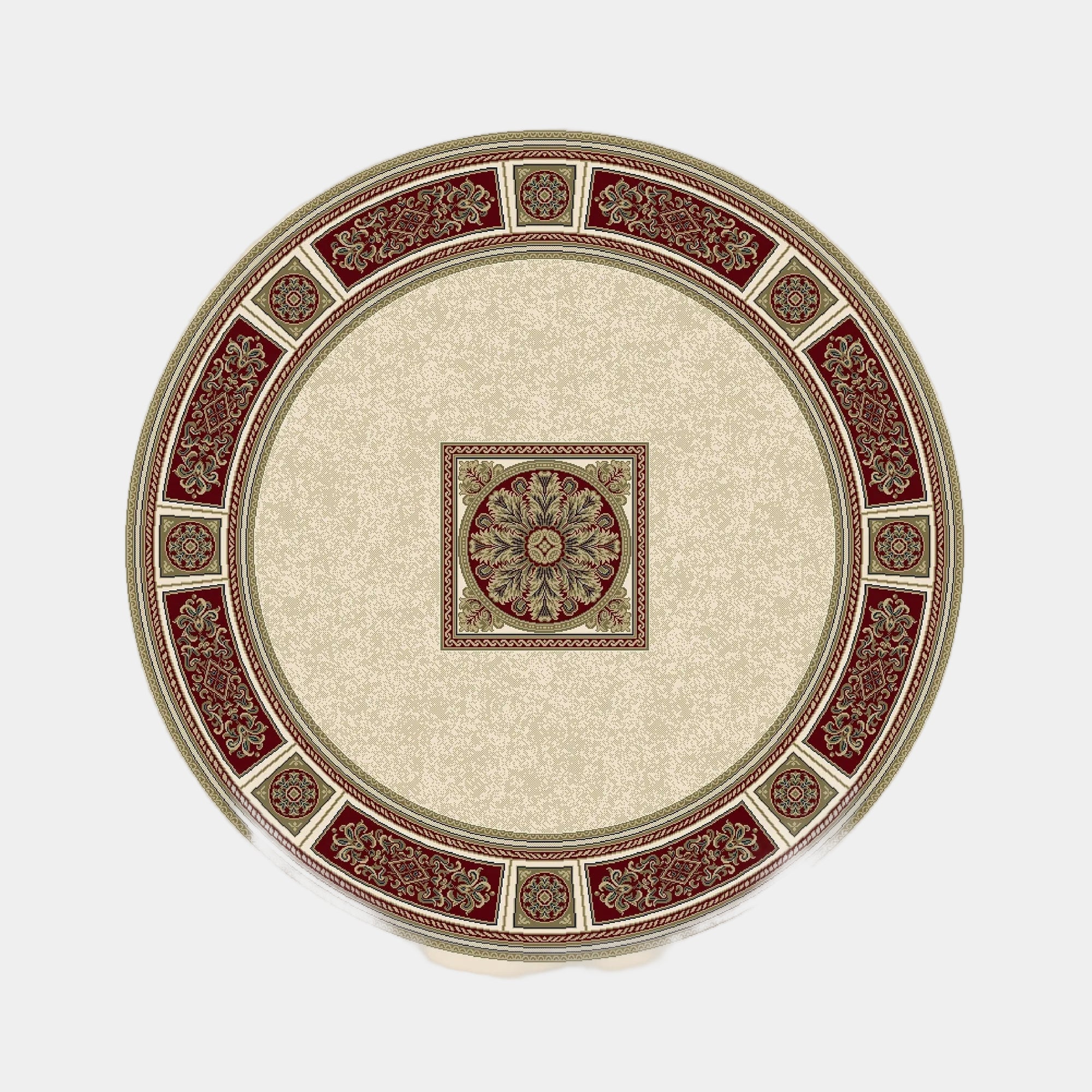 Da Vinci - Round Rug, 057 0801 Cream Red 057 081 6414
