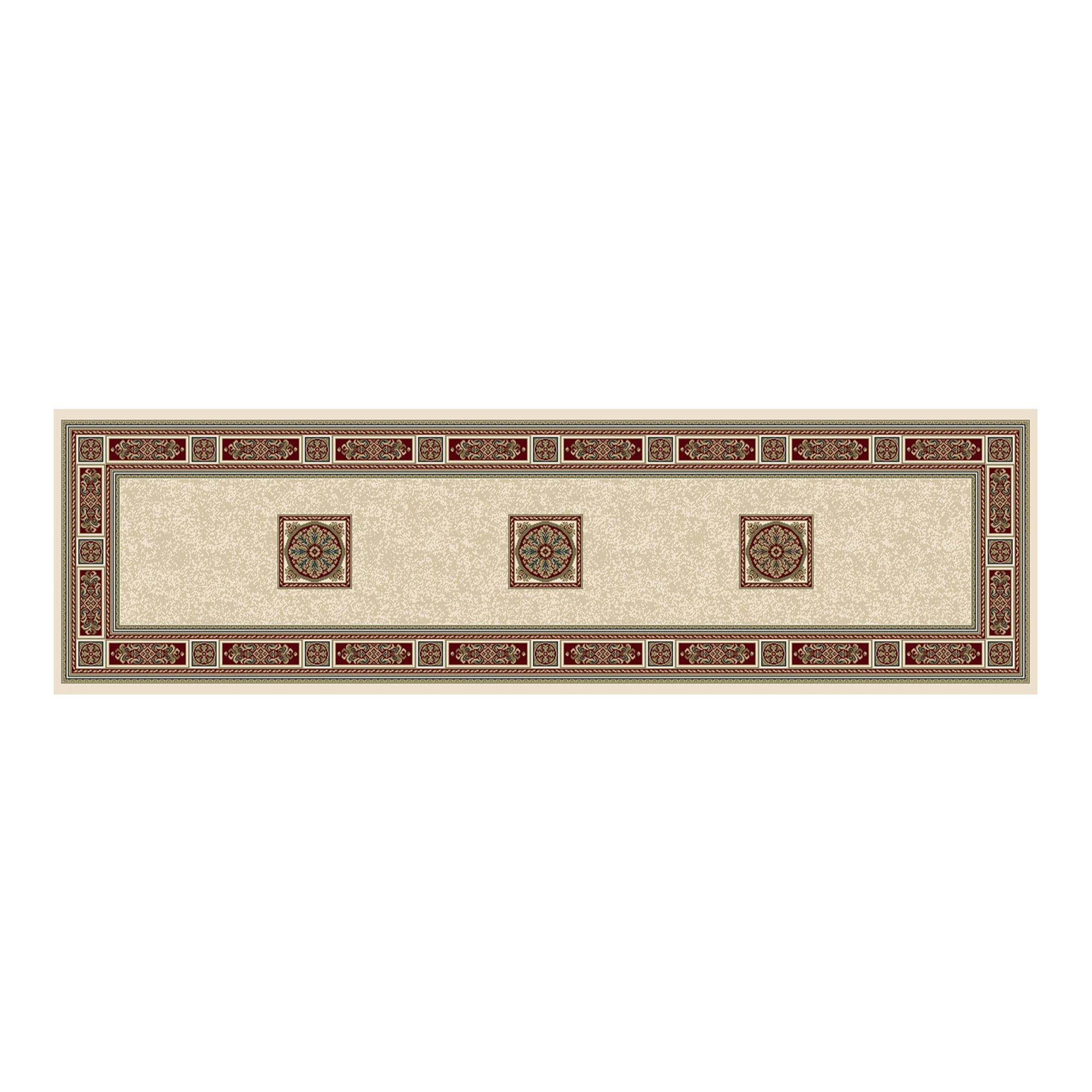 Da Vinci Rug Cream/Red 057-081-6414 67cm x 330cm