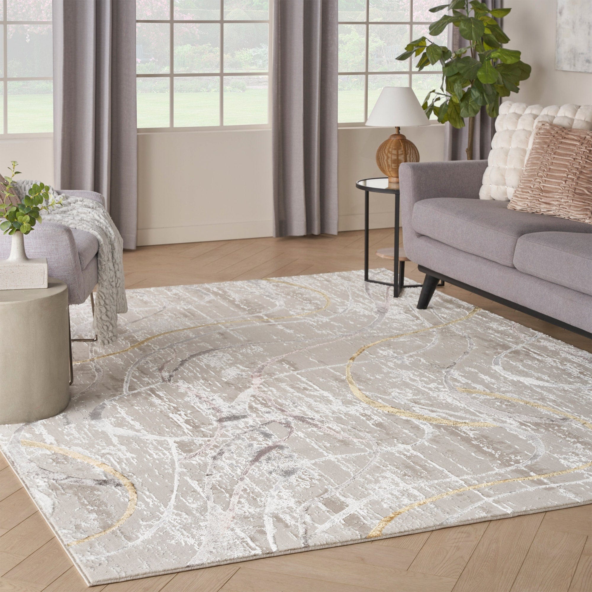 Glitz Natural - Patterned Rug