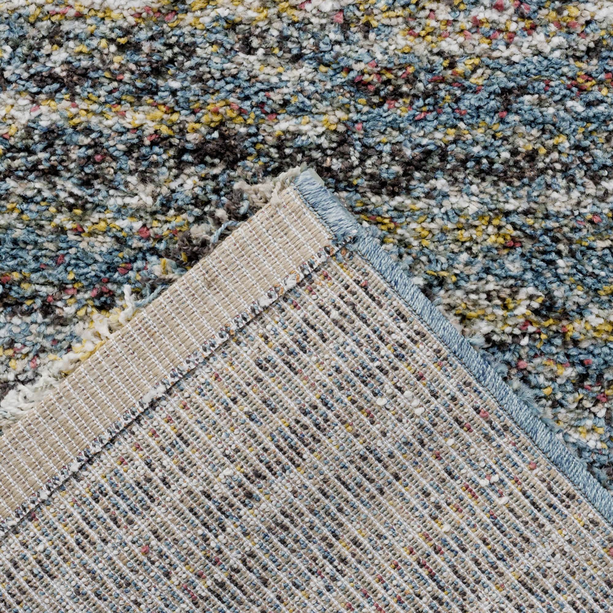 Mehari - Rug 023-0067-5949 Blue/Cream Stripe 67 x 340cm