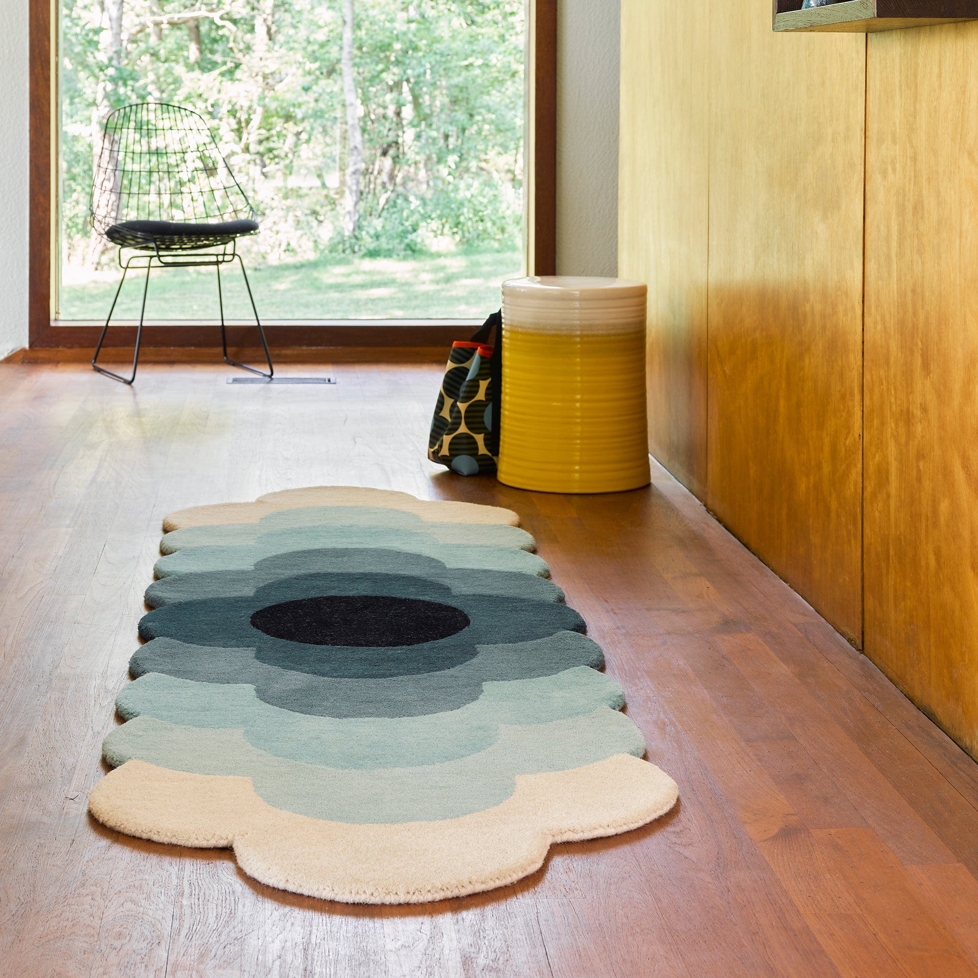 Orla Kiely Rug Optical Flower Teal 061207 67cm x 230cm
