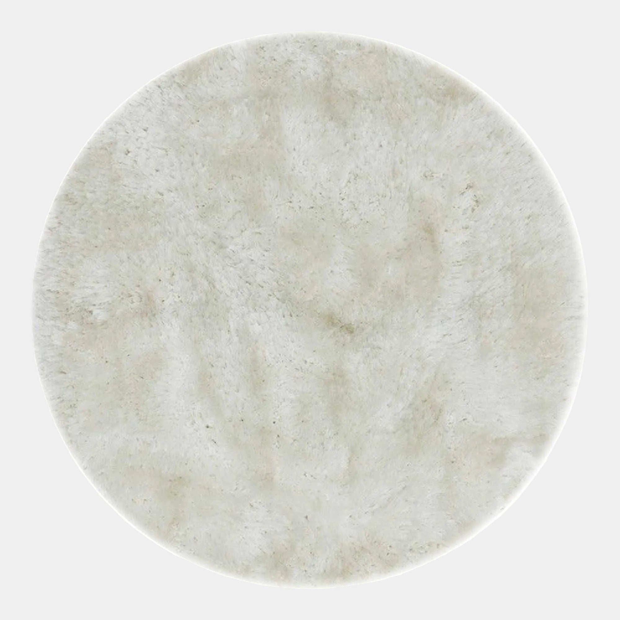 Plush - Round Rug 160cm White
