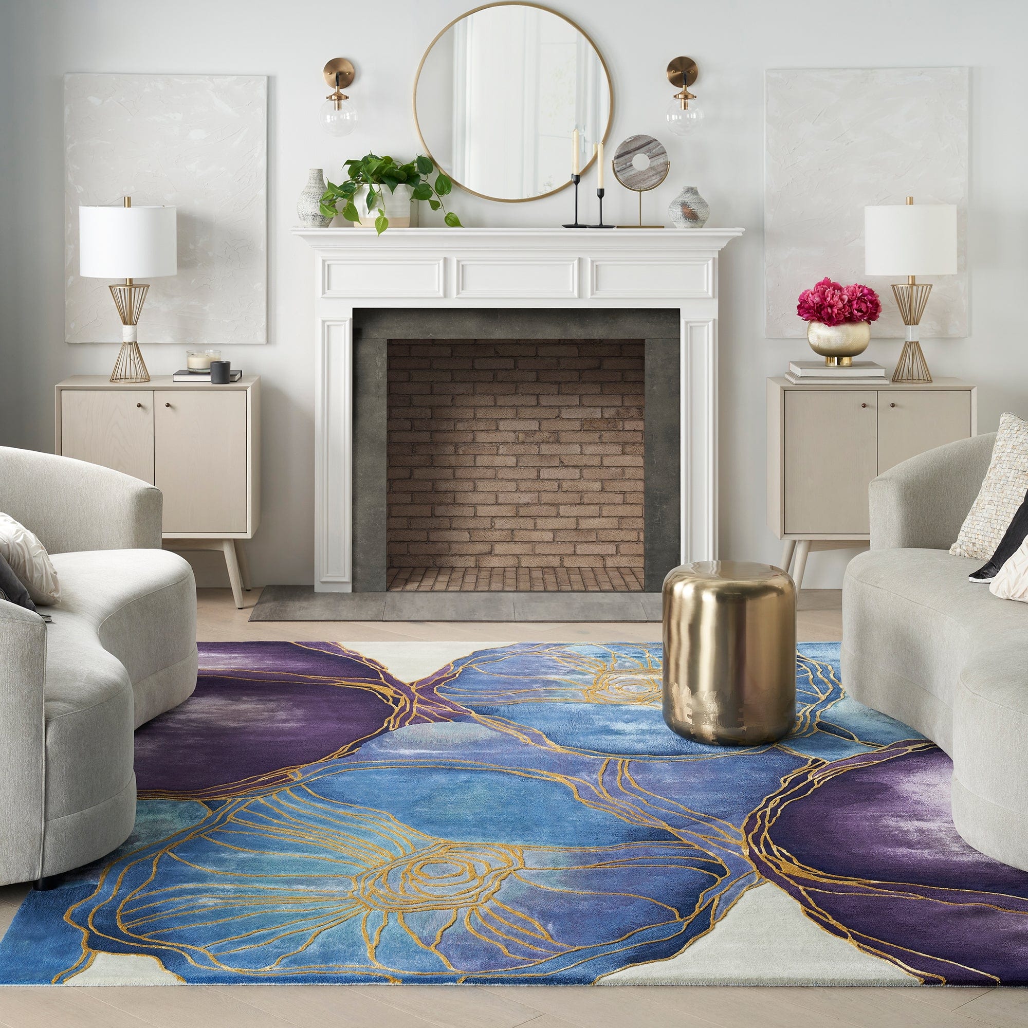 Prismatic PRS32 - Blue Gold Rug