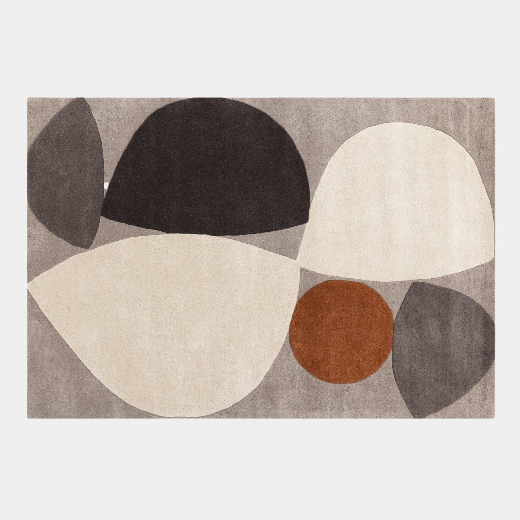 Reef Mid Century - Wool Rug Mid Century Grey