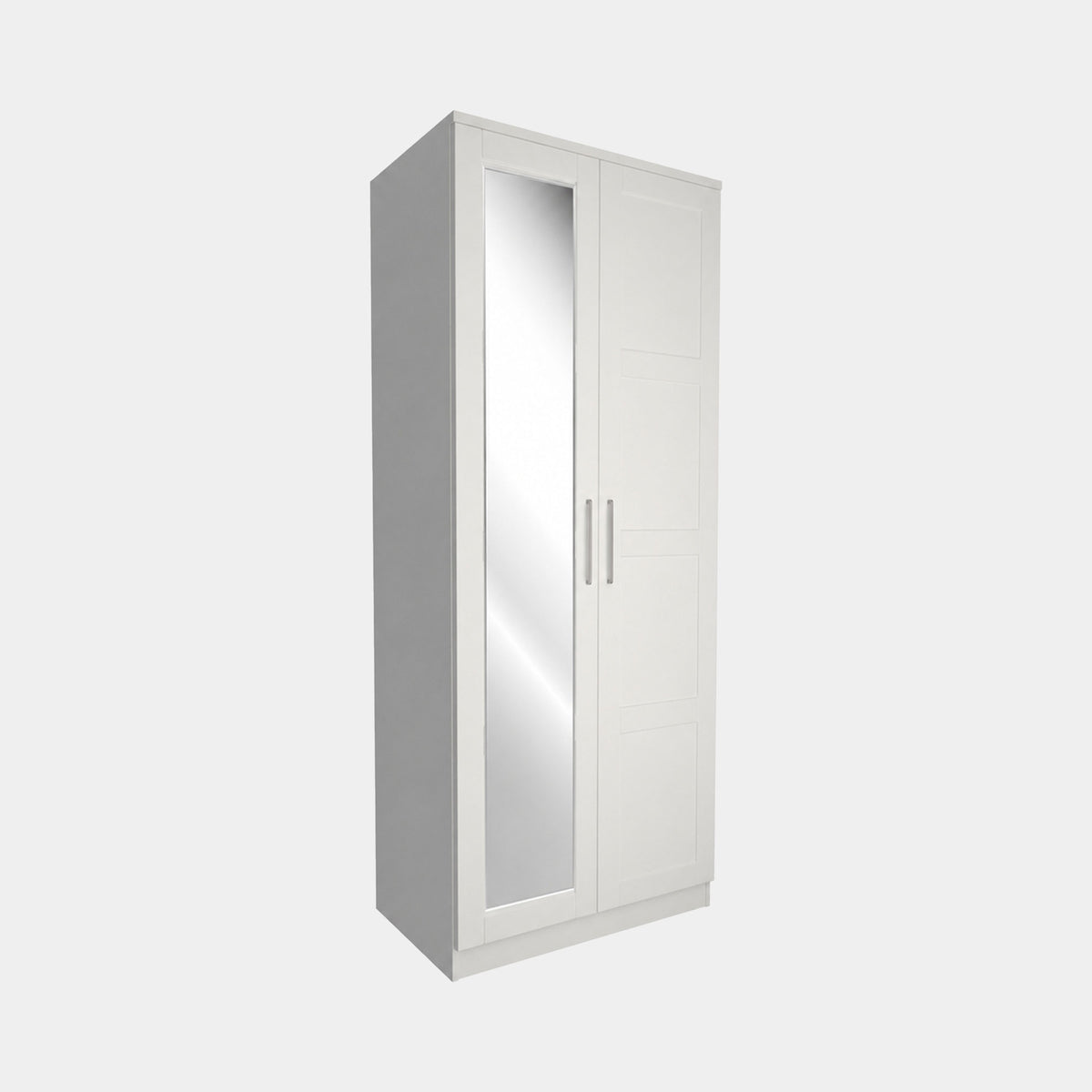 Maria - Wardrobe with Mirror, Fully Assembled 2 Door