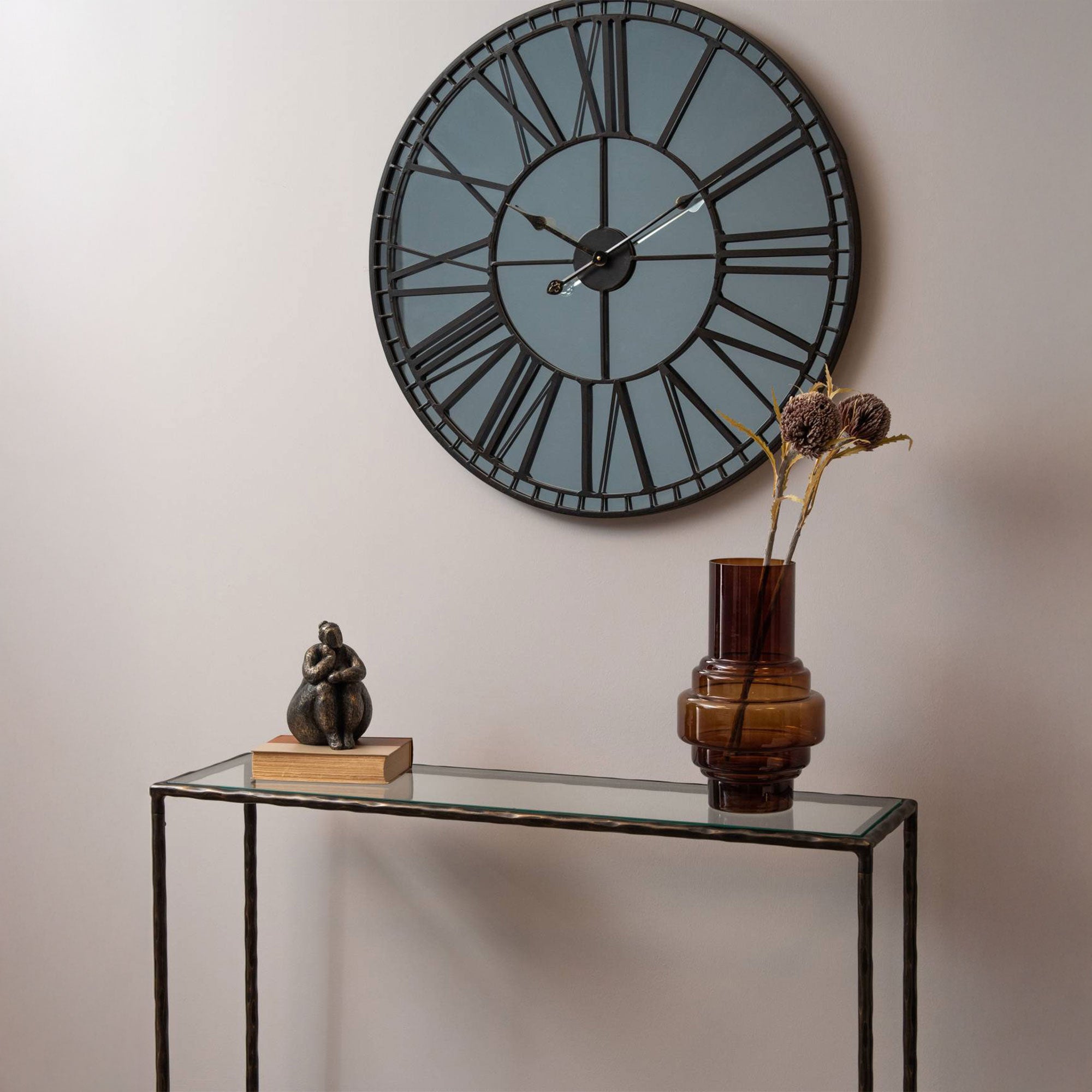 Skeleton Mirror - Wall Clock