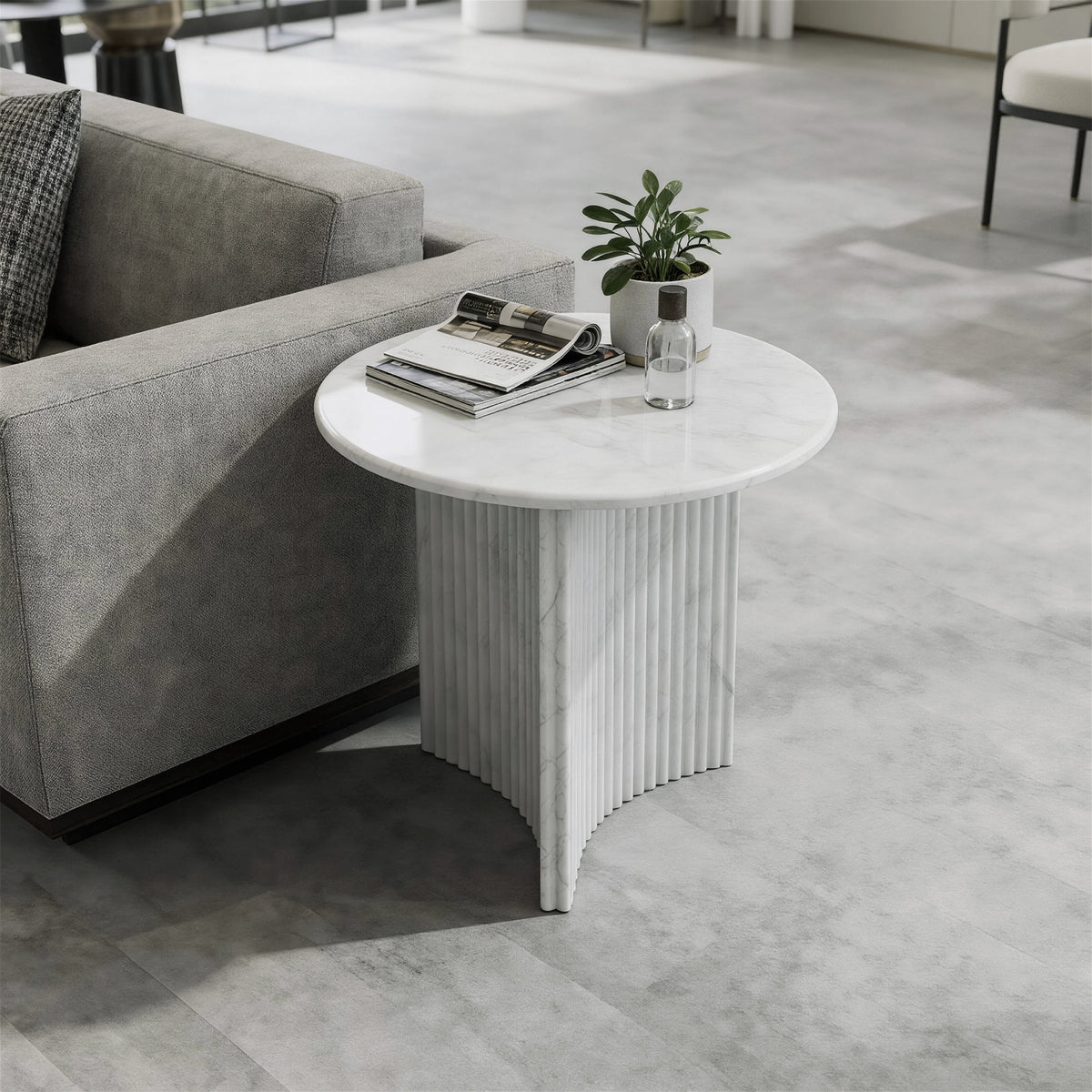 Cloud - Marble Effect Lamp Table