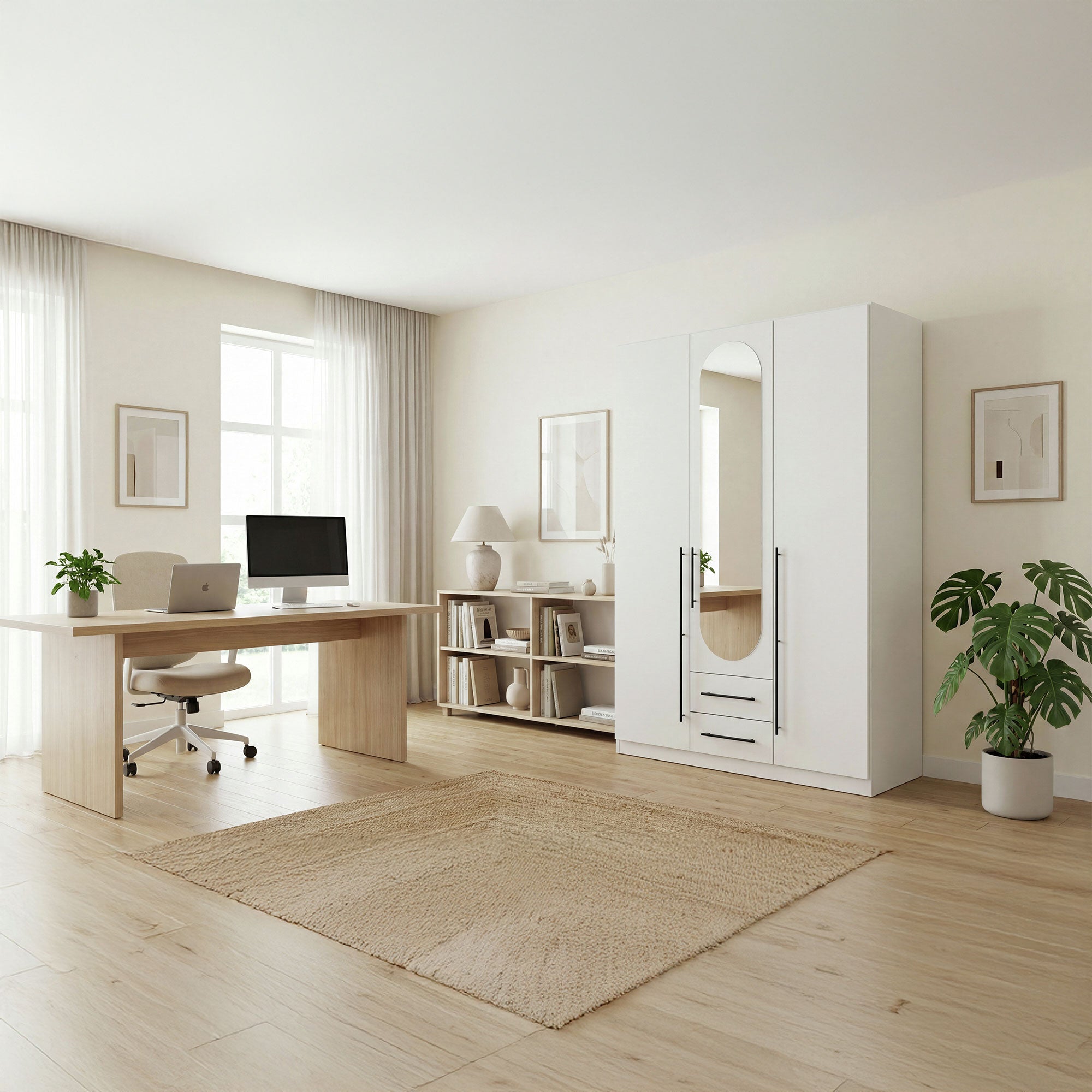 Matilda - 3 Door Wardrobe With Drawers & Mirror